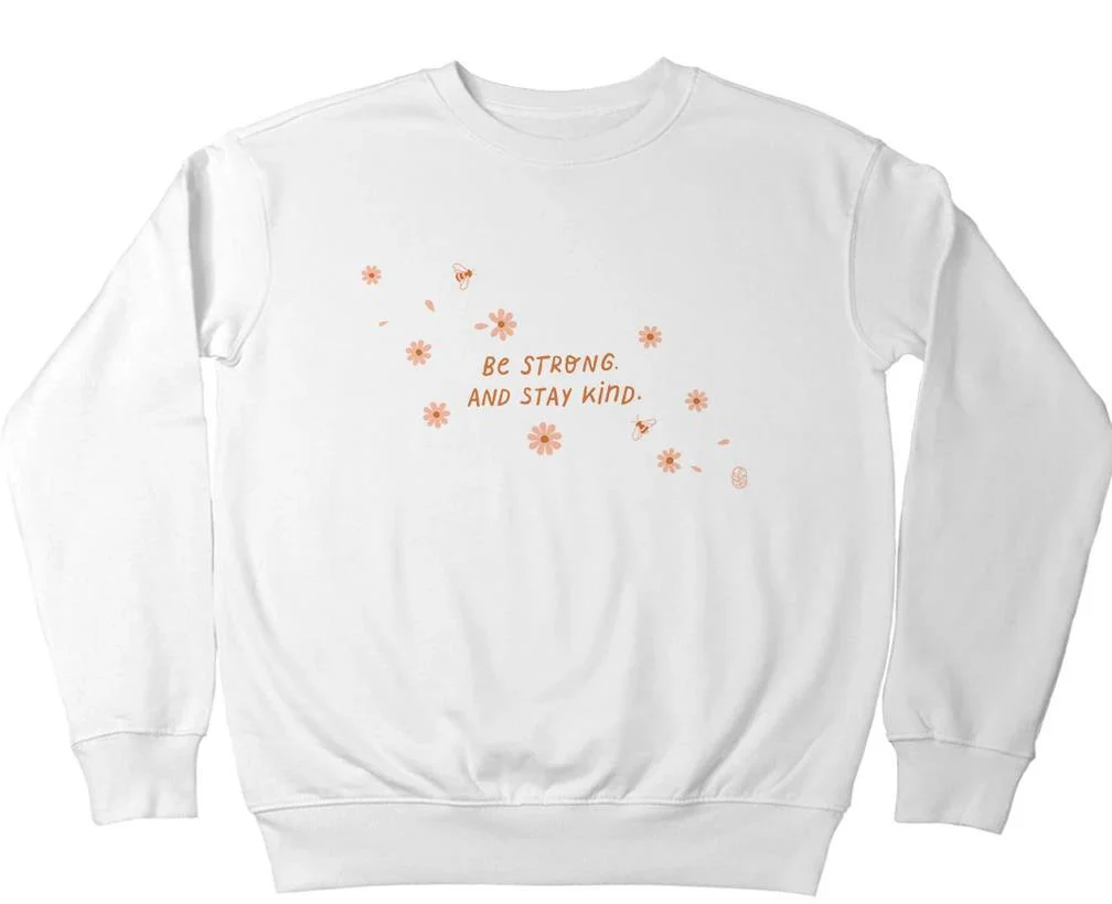 Damen Sweatshirt mit inspirierender Botschaft und floralem Design - Image 6