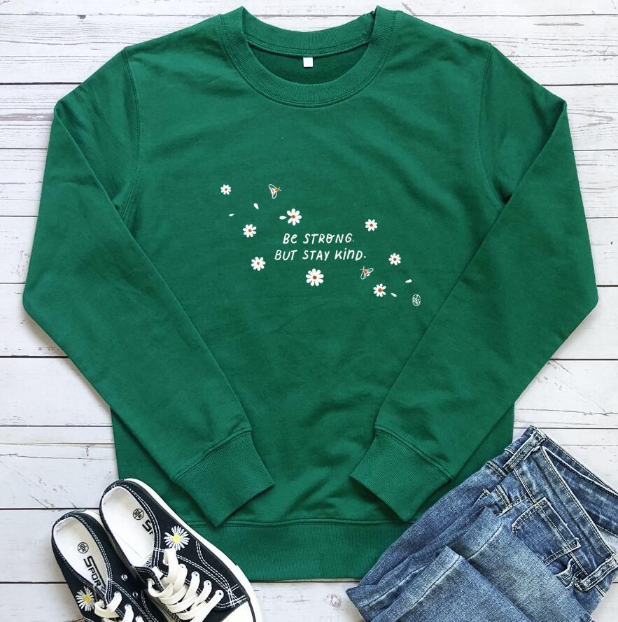 Damen Sweatshirt mit inspirierender Botschaft und floralem Design - Image 8