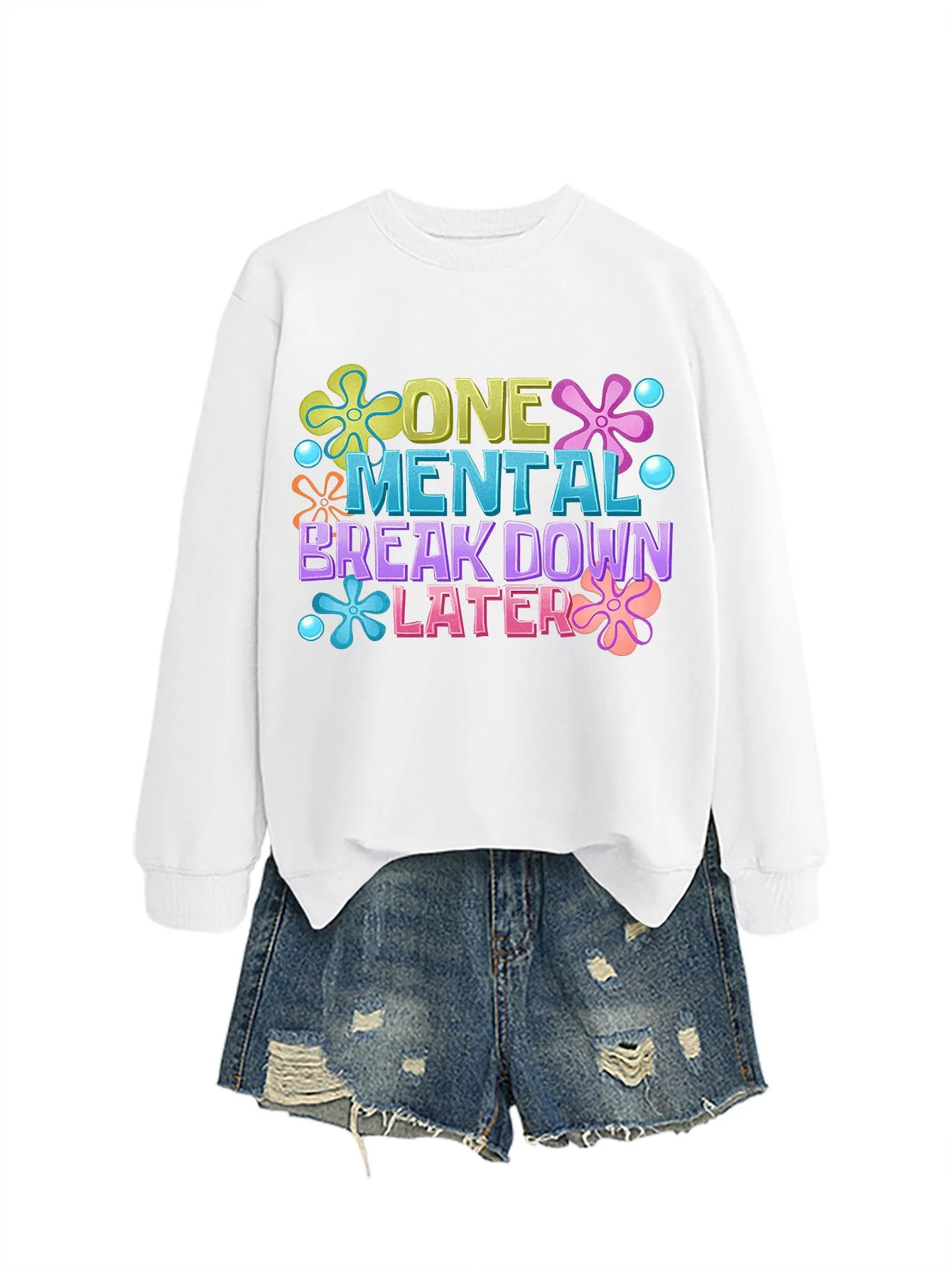Damen Sweatshirt mit kreativem Aufdruck - Image 11