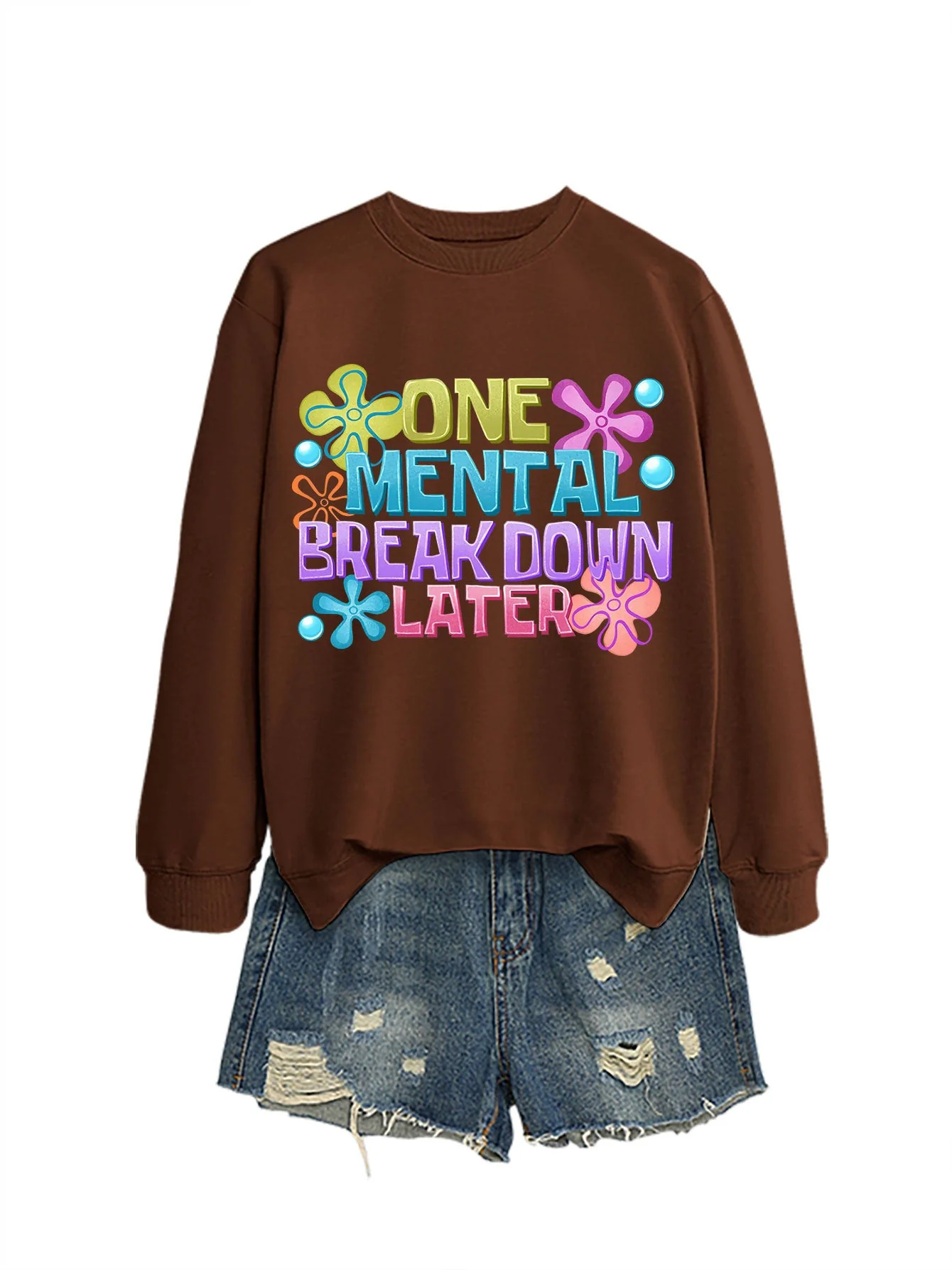 Damen Sweatshirt mit kreativem Aufdruck - Image 12