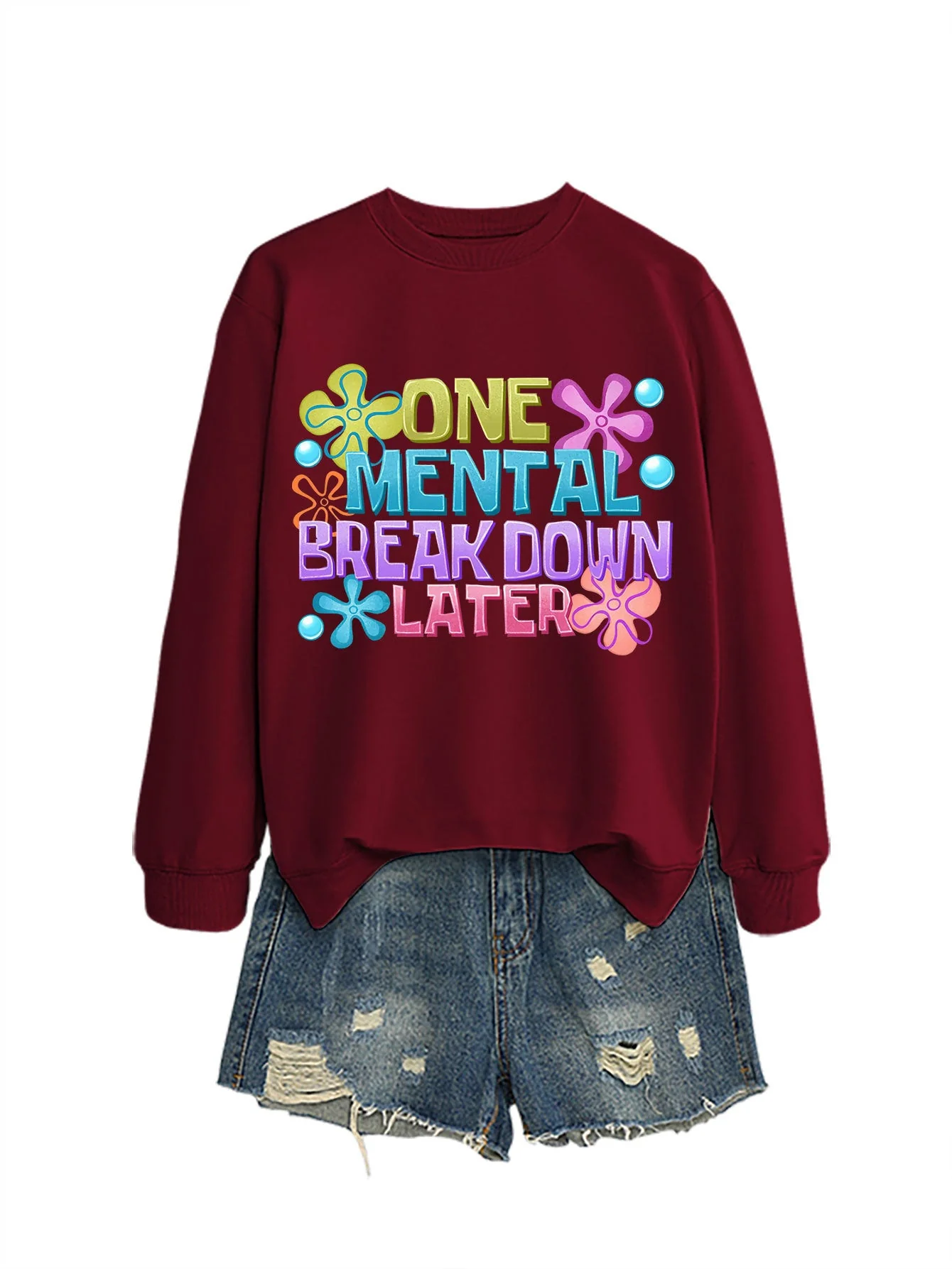 Damen Sweatshirt mit kreativem Aufdruck - Image 14