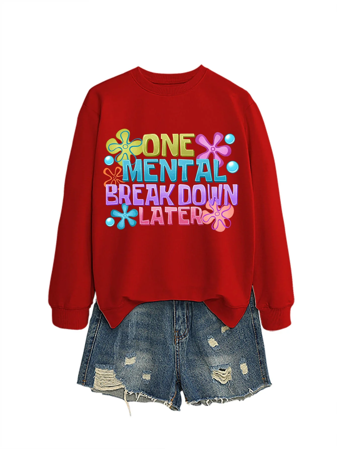 Damen Sweatshirt mit kreativem Aufdruck - Image 15