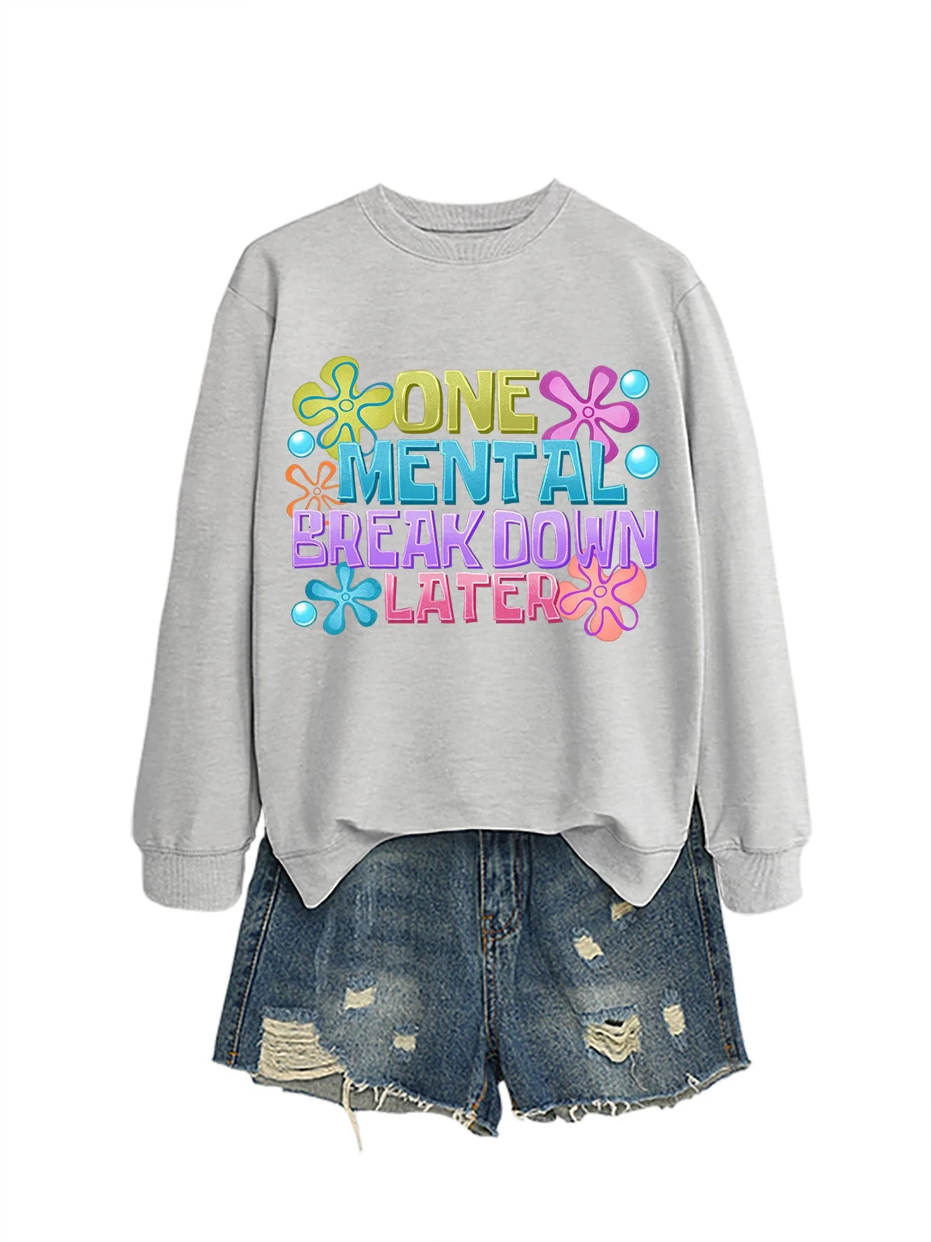 Damen Sweatshirt mit kreativem Aufdruck - Image 5