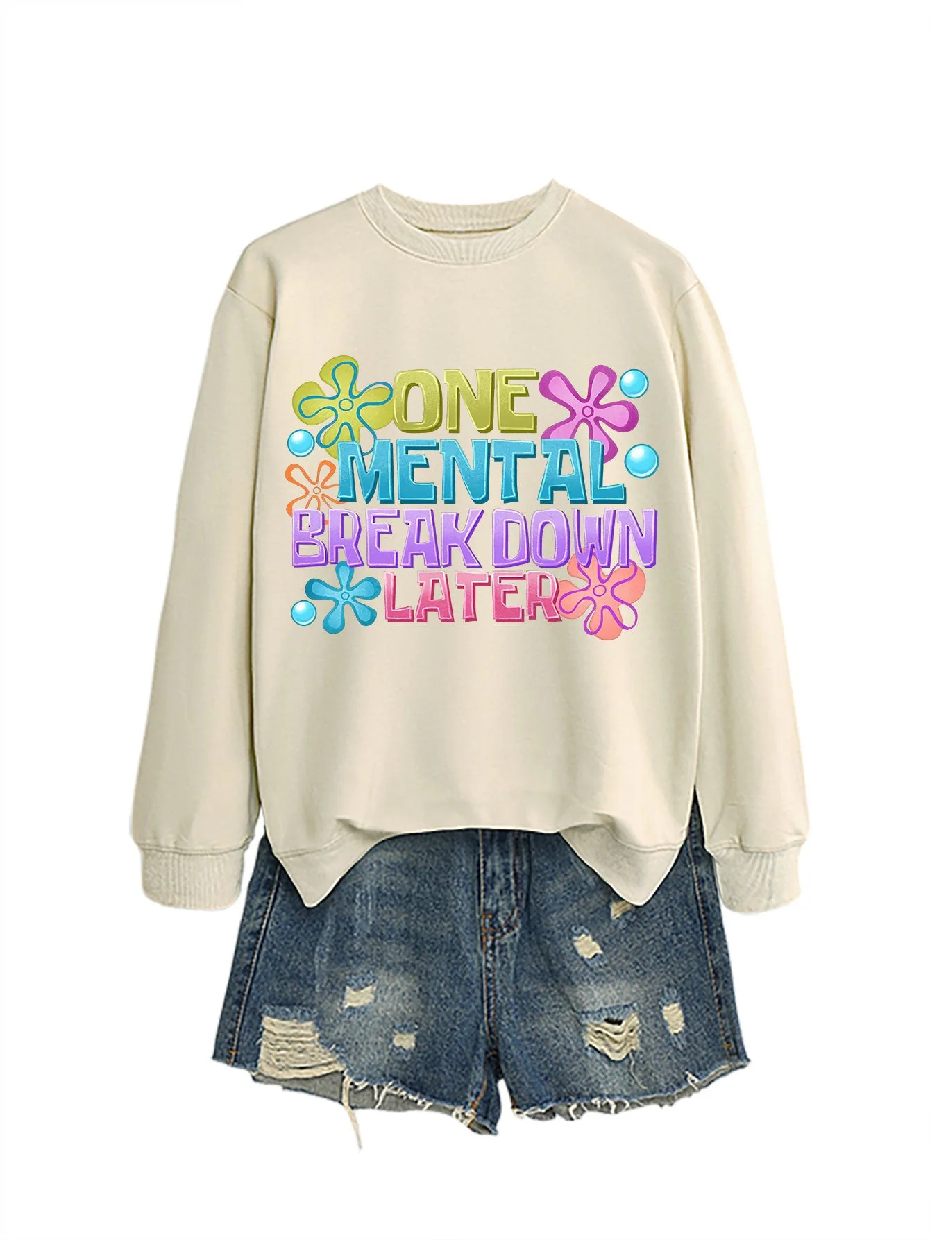 Damen Sweatshirt mit kreativem Aufdruck - Image 8