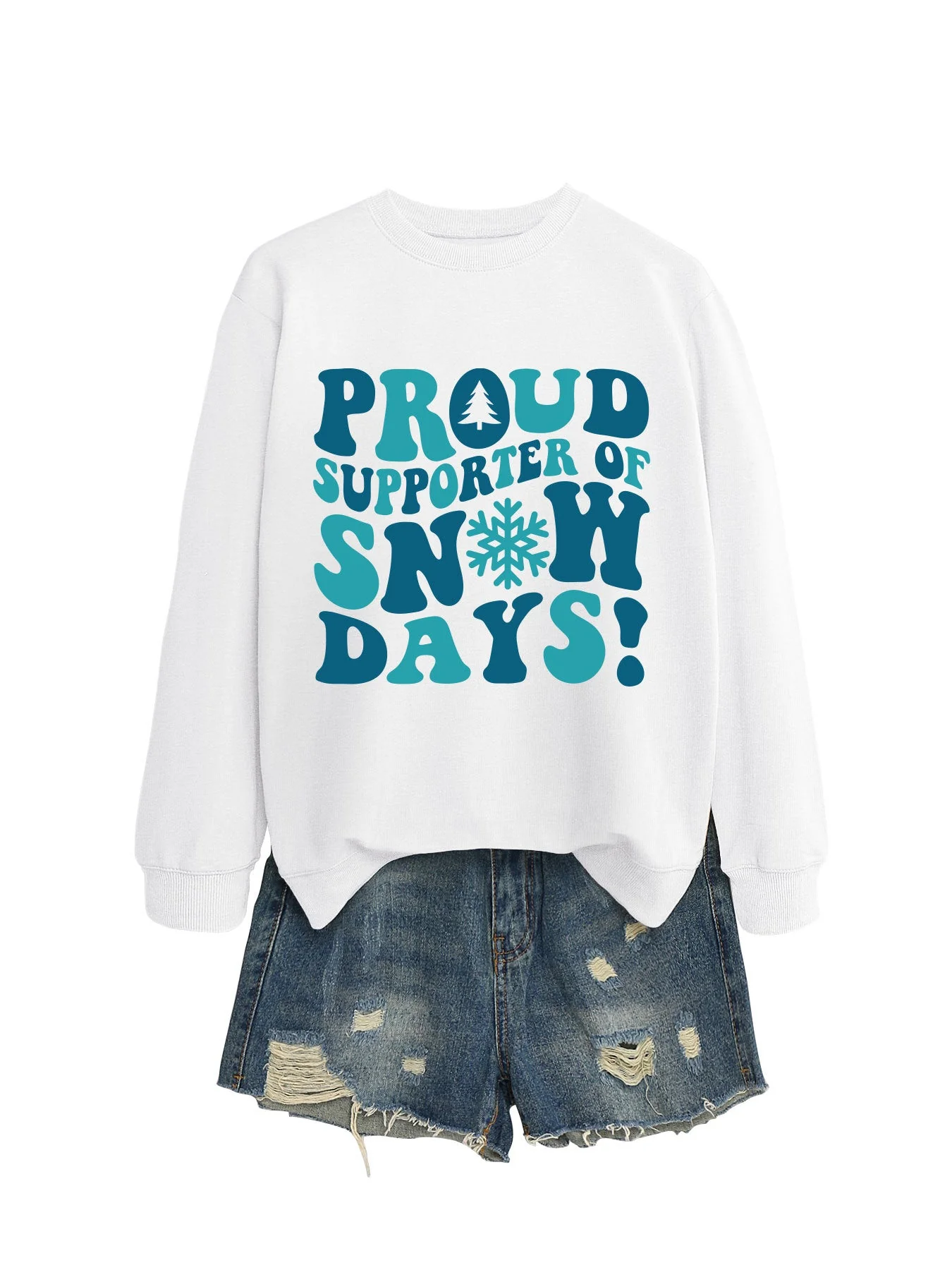 Damen Sweatshirt mit kreativem Aufdruck und lässigem Schnitt - Image 10