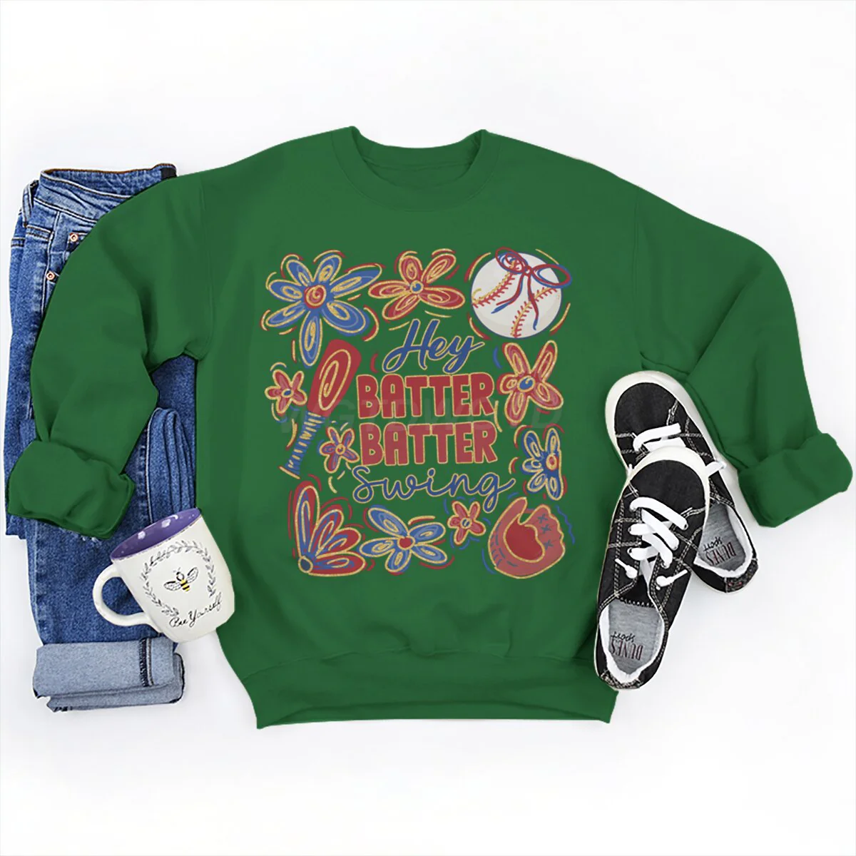 Damen Sweatshirt mit kreativem Baseball-Motiv und lässigem Schnitt - Image 10