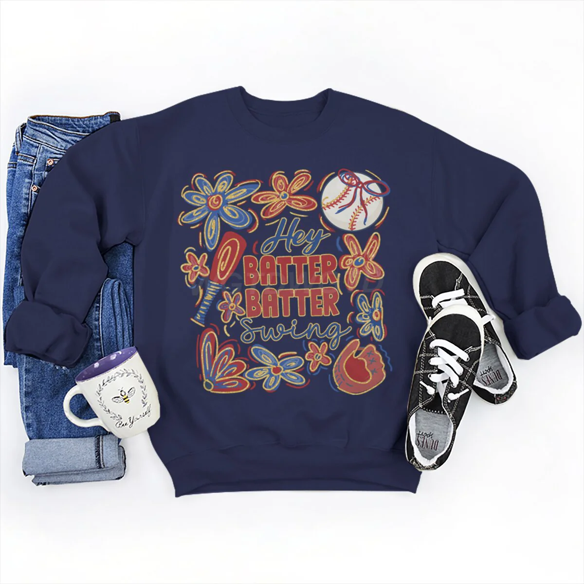 Damen Sweatshirt mit kreativem Baseball-Motiv und lässigem Schnitt - Image 12
