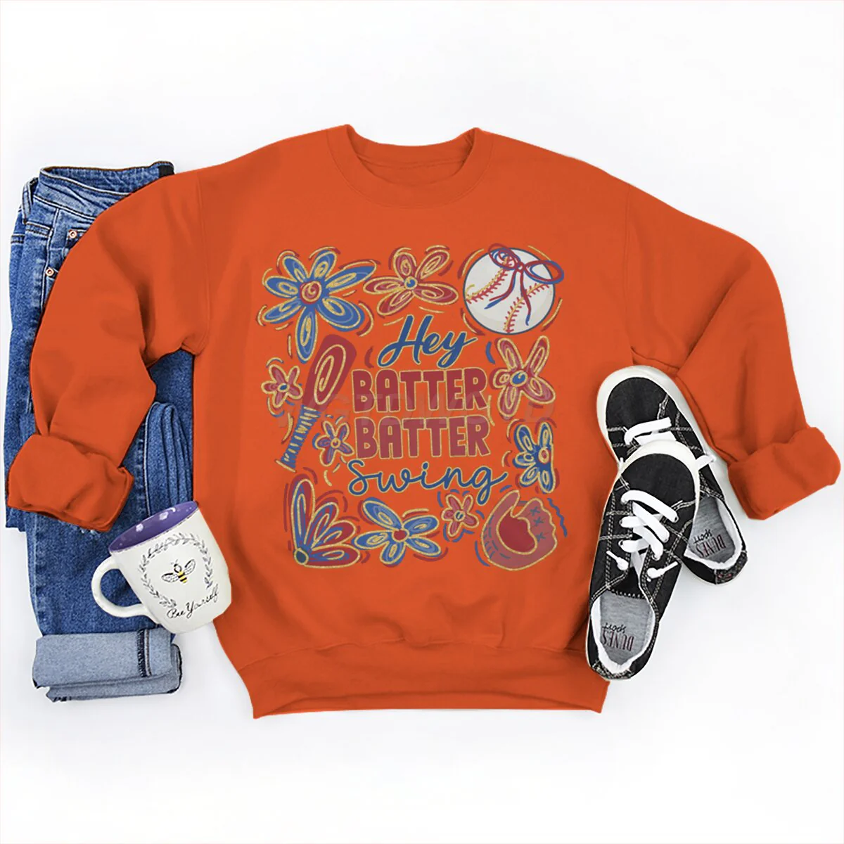 Damen Sweatshirt mit kreativem Baseball-Motiv und lässigem Schnitt - Image 6
