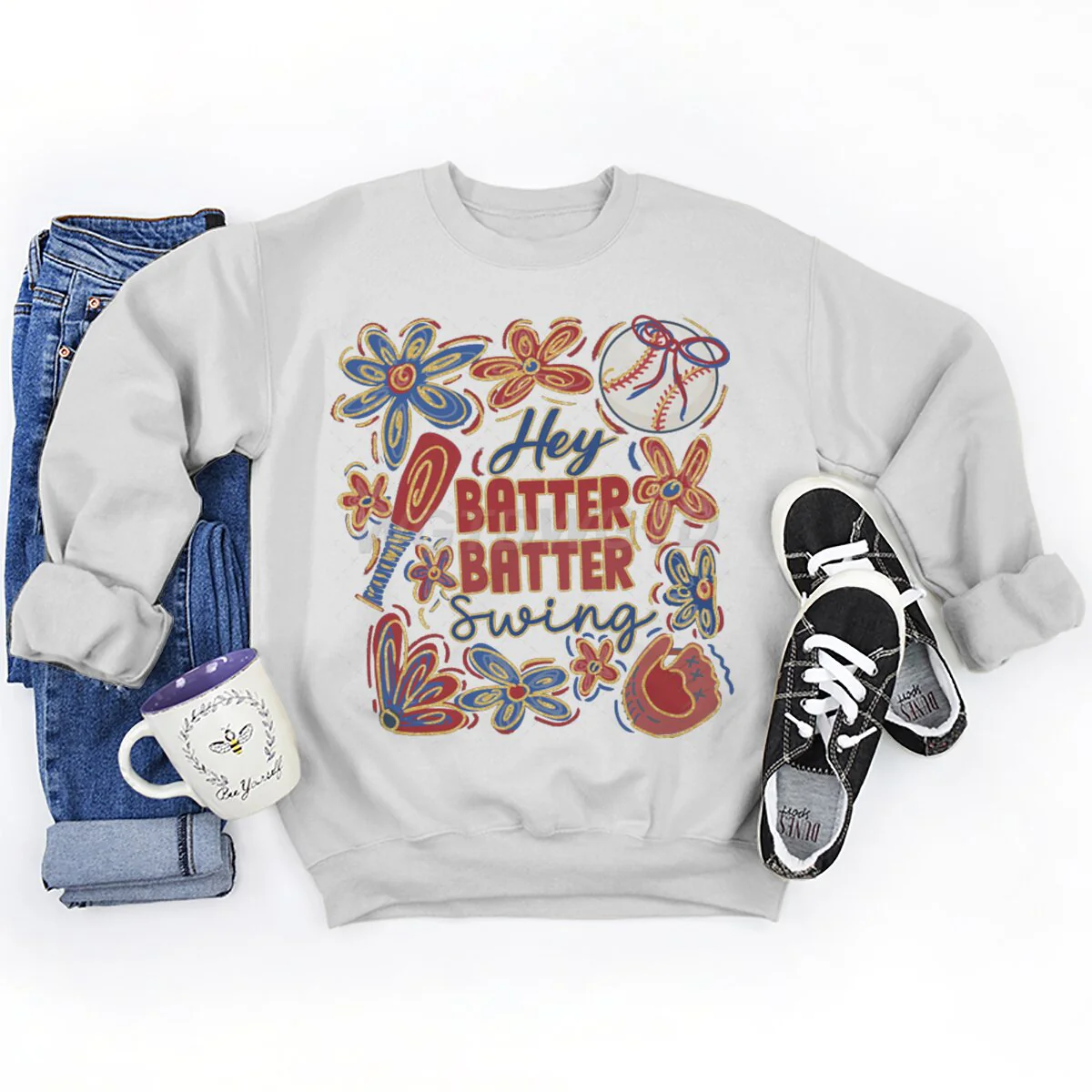 Damen Sweatshirt mit kreativem Baseball-Motiv und lässigem Schnitt - Image 7