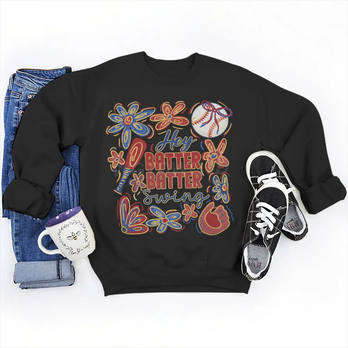 Damen Sweatshirt mit kreativem Baseball-Motiv und lässigem Schnitt - Image 8