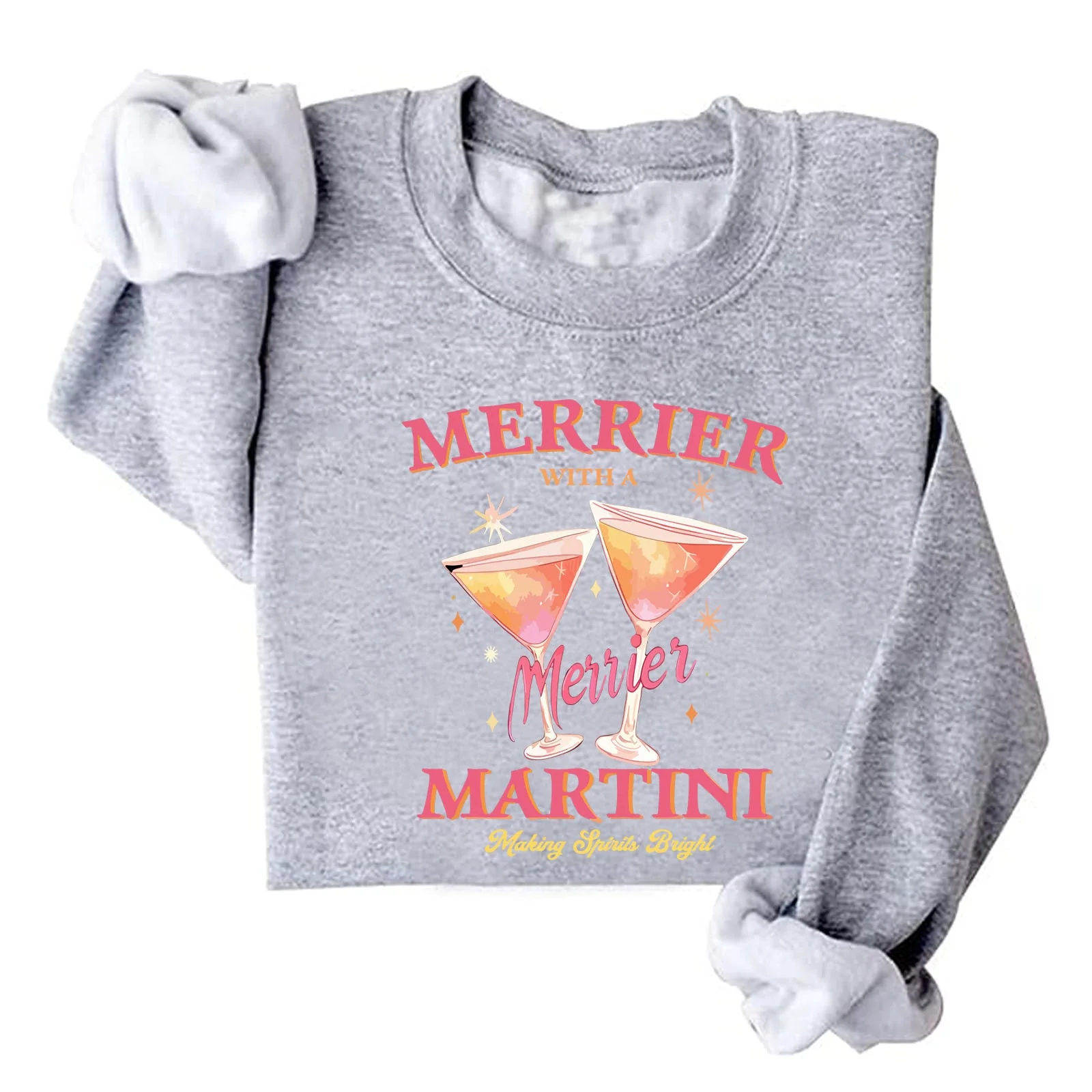 Damen Sweatshirt mit kreativem Cocktailmotiv und lässigem Schnitt - Image 11