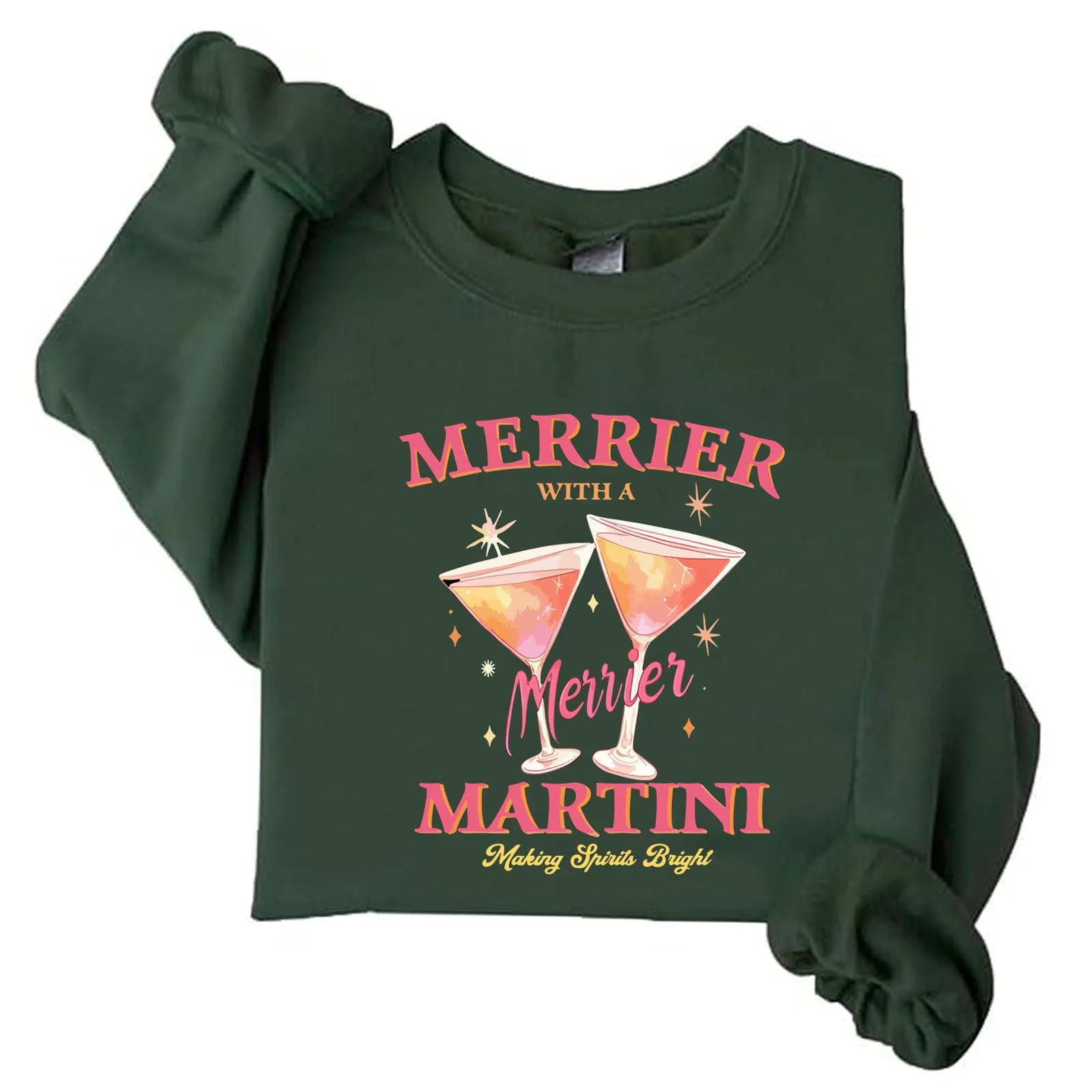 Damen Sweatshirt mit kreativem Cocktailmotiv und lässigem Schnitt - Image 2