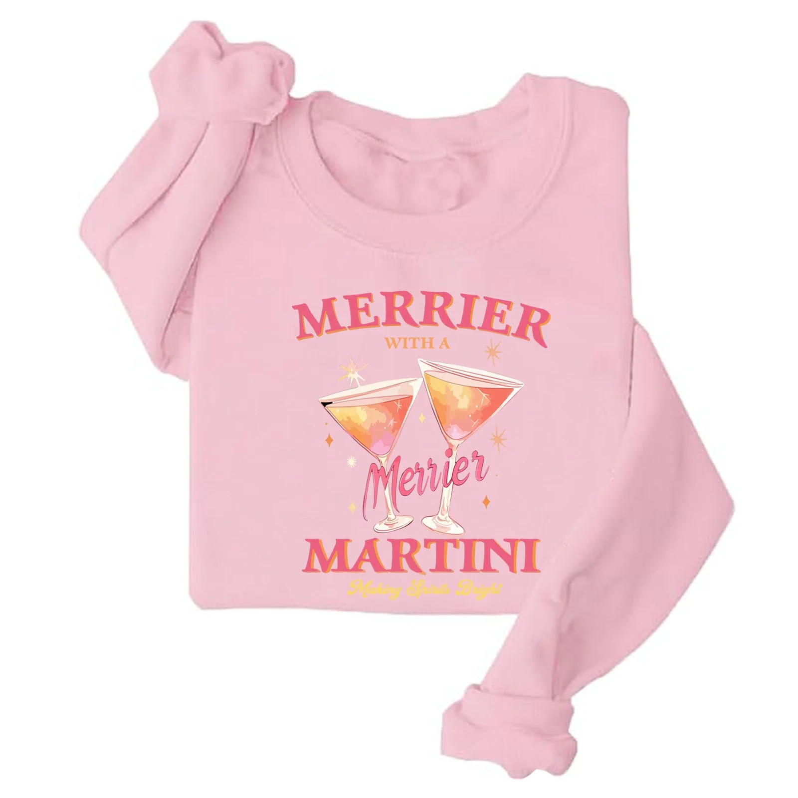 Damen Sweatshirt mit kreativem Cocktailmotiv und lässigem Schnitt - Image 5