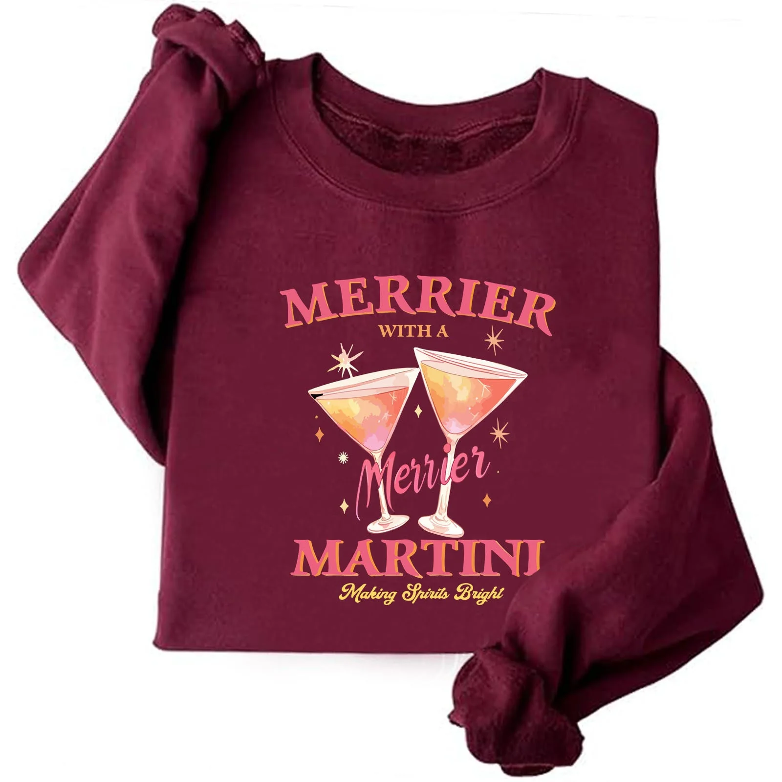 Damen Sweatshirt mit kreativem Cocktailmotiv und lässigem Schnitt - Image 8