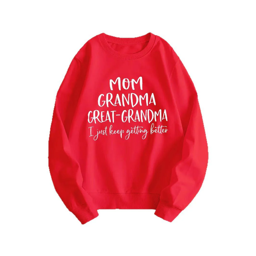 Damen Sweatshirt mit kreativem Familienaufdruck und bequemer Passform - Image 4