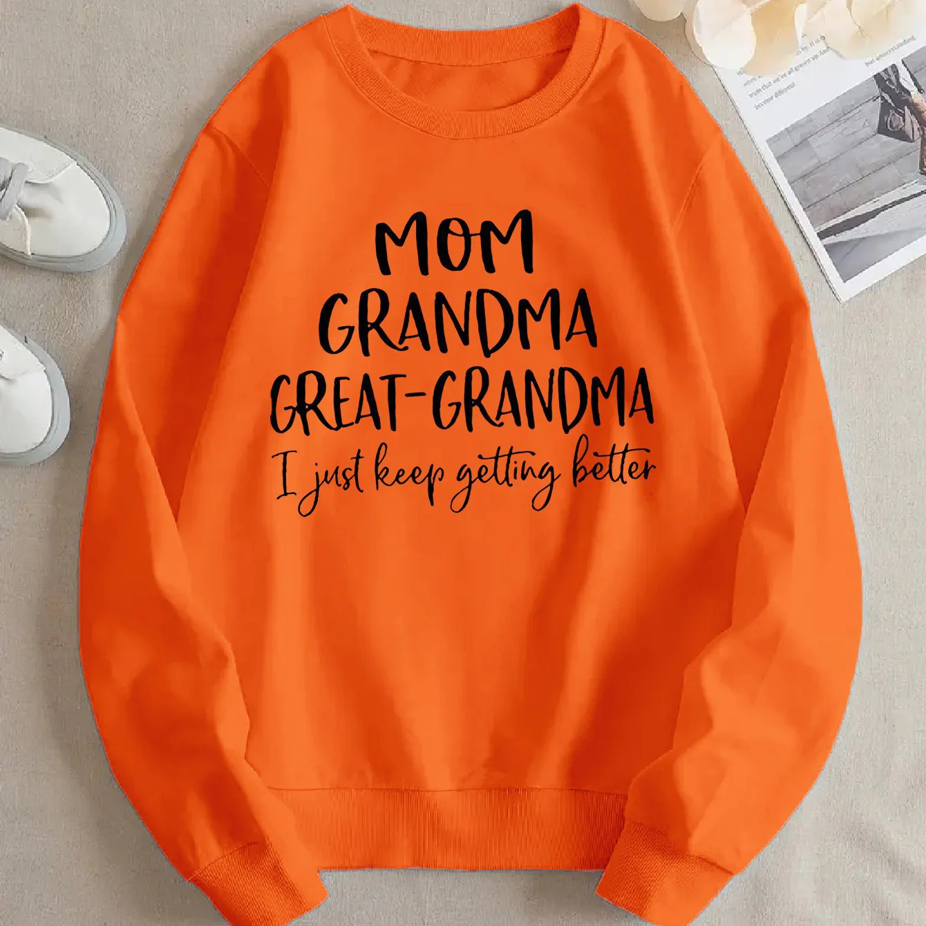 Damen Sweatshirt mit kreativem Familienaufdruck und bequemer Passform - Image 5