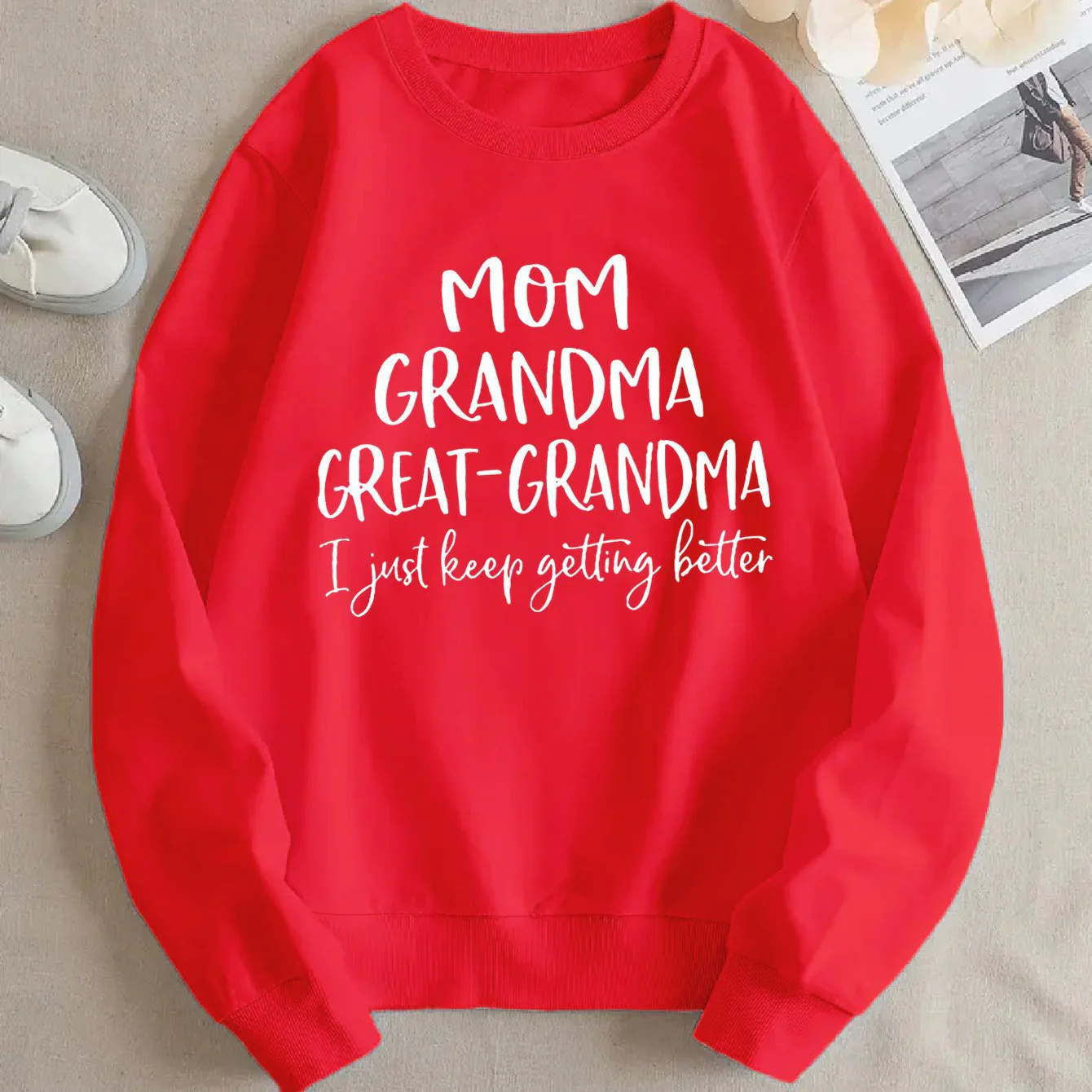 Damen Sweatshirt mit kreativem Familienaufdruck und bequemer Passform - Image 6