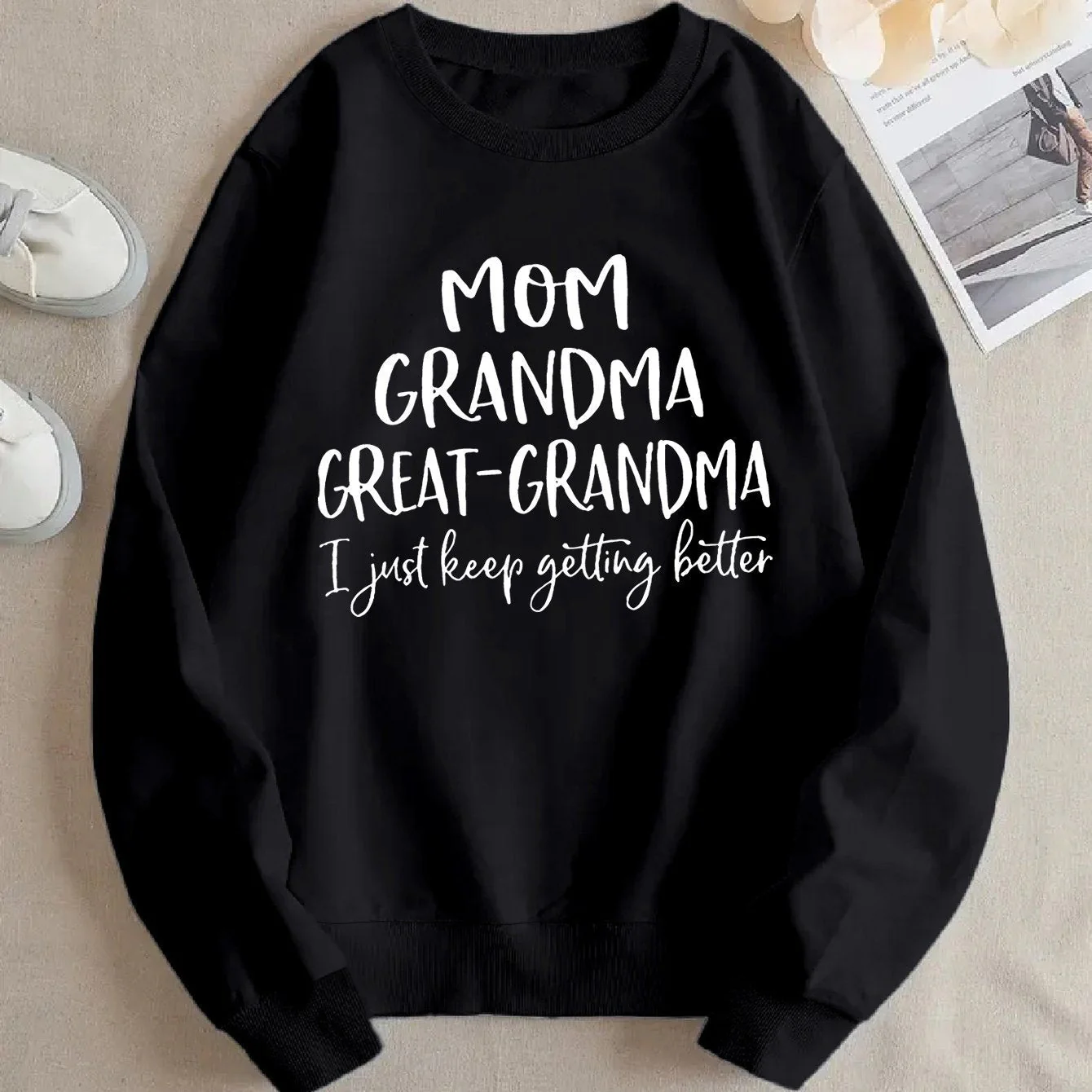 Damen Sweatshirt mit kreativem Familienaufdruck und bequemer Passform - Image 7