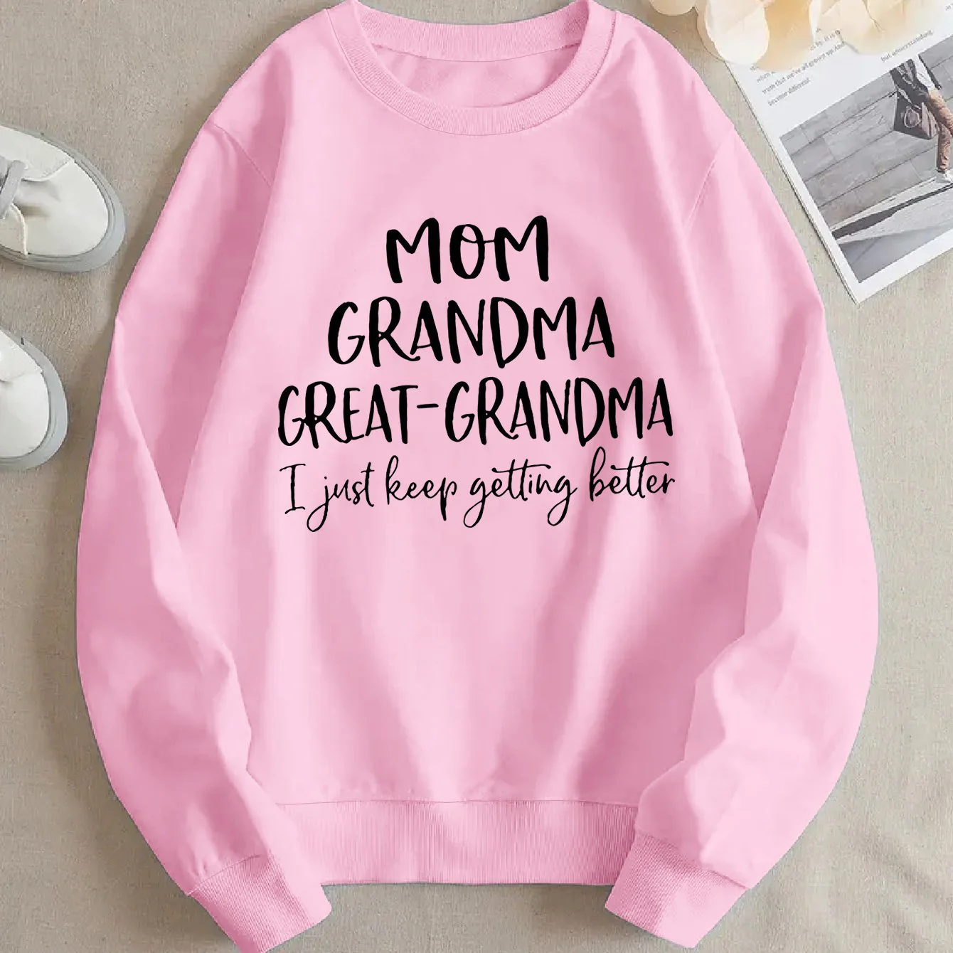 Damen Sweatshirt mit kreativem Familienaufdruck und bequemer Passform - Image 8