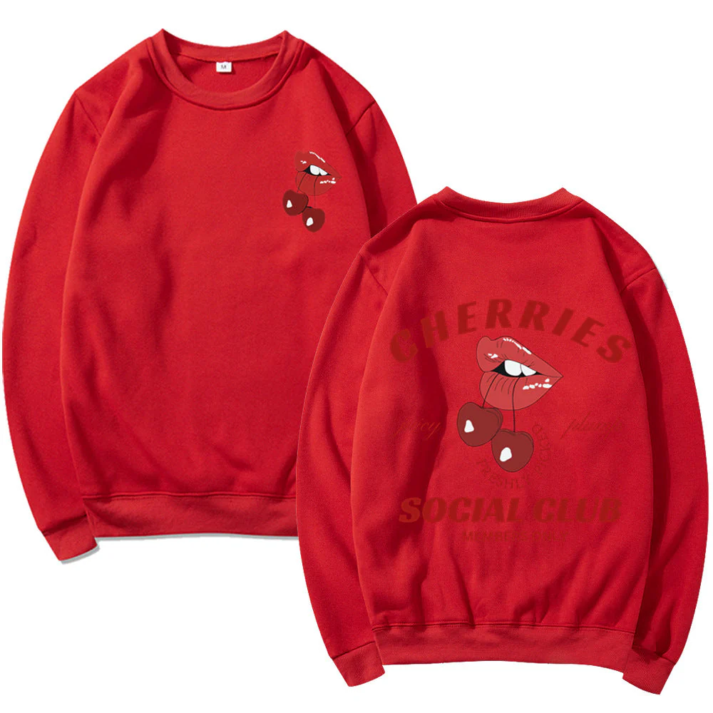 Damen Sweatshirt mit kreativem Frucht- und Munddesign - Image 11