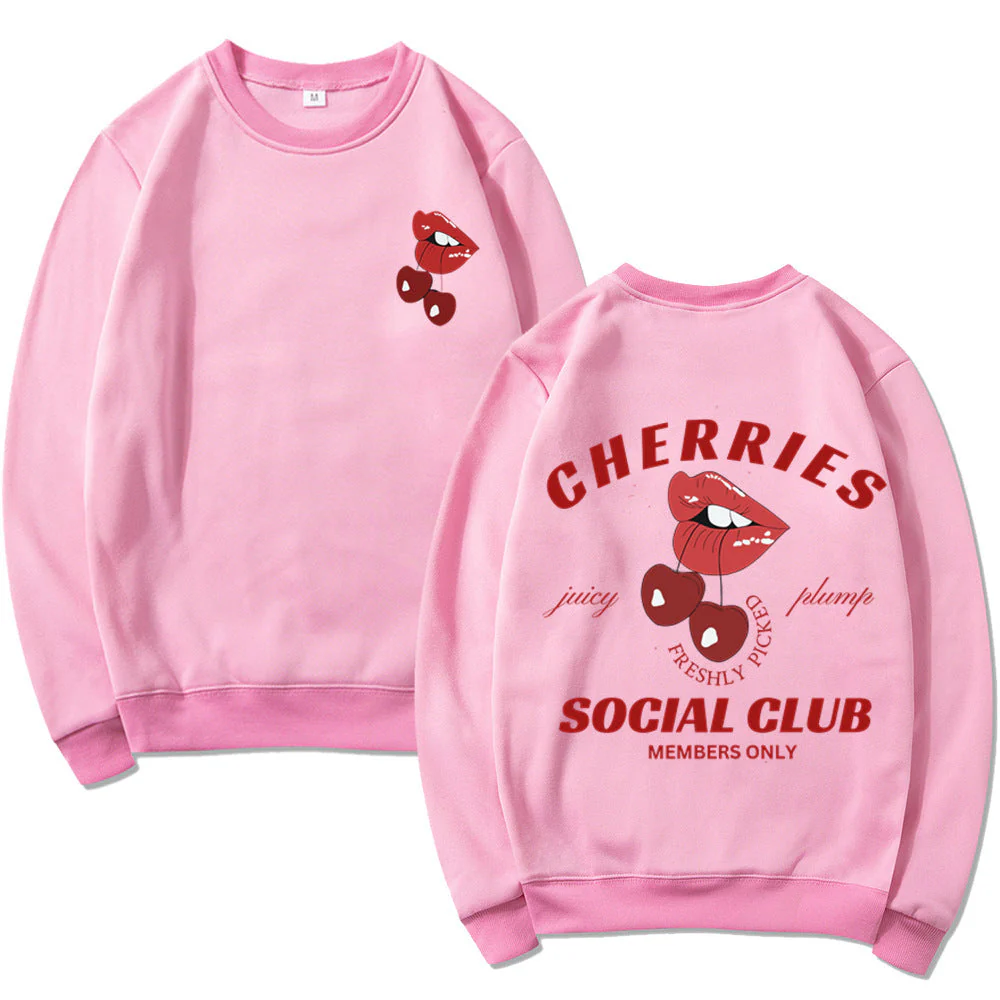 Damen Sweatshirt mit kreativem Frucht- und Munddesign - Image 3
