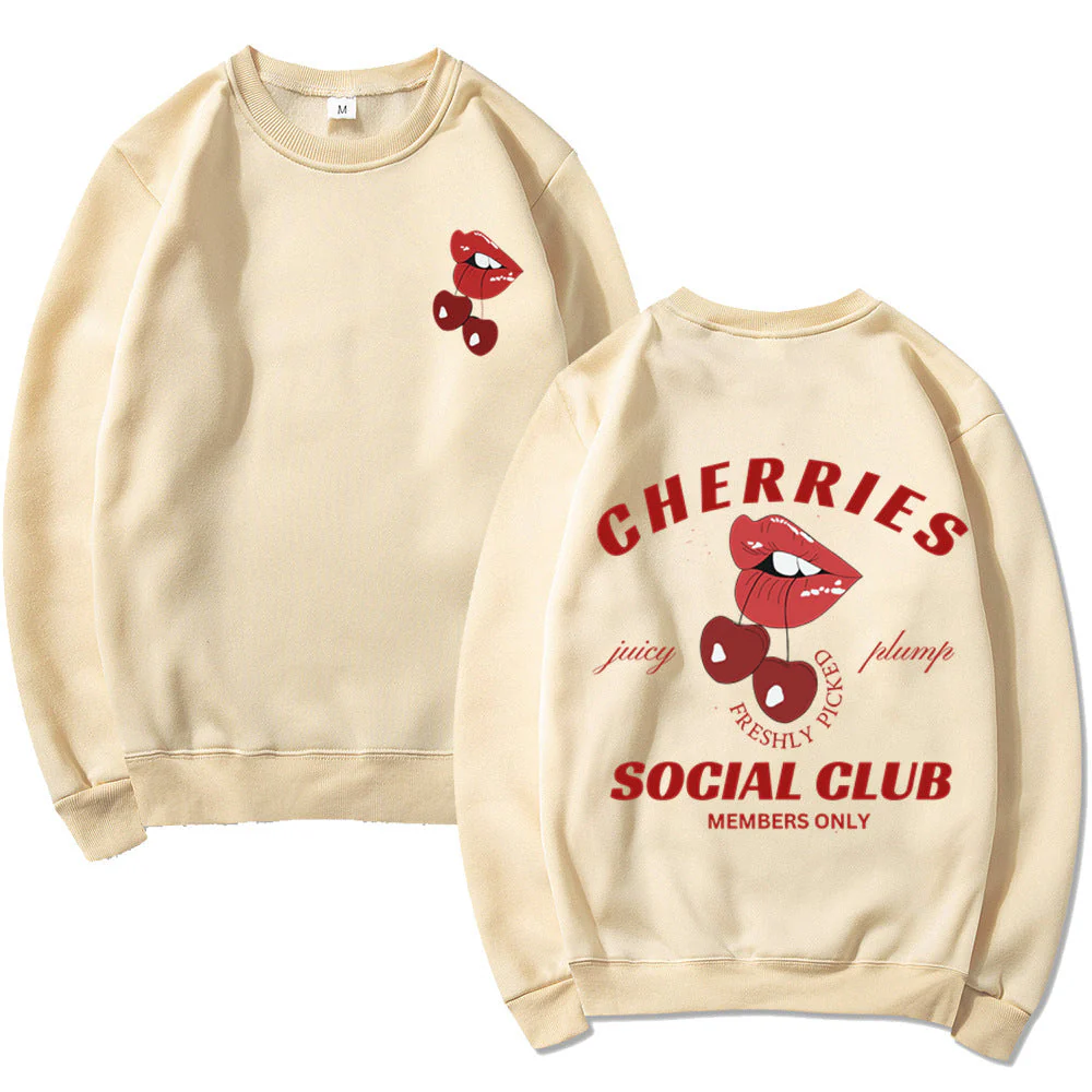 Damen Sweatshirt mit kreativem Frucht- und Munddesign - Image 4