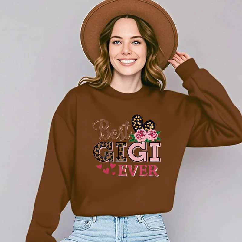 Damen Sweatshirt mit kreativem Gigi-Motiv - Image 2