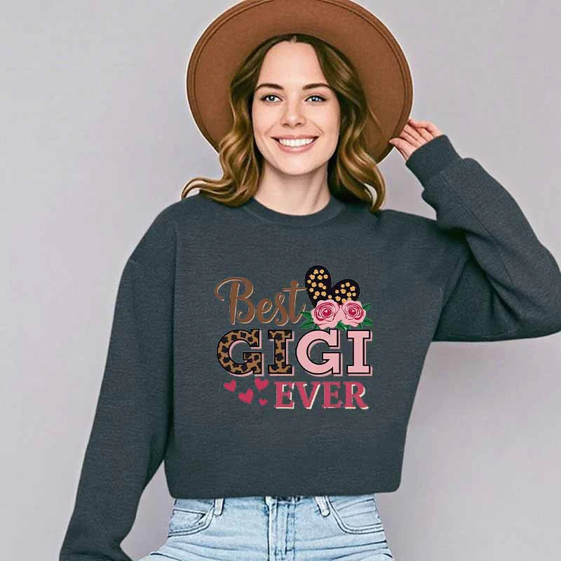 Damen Sweatshirt mit kreativem Gigi-Motiv - Image 3