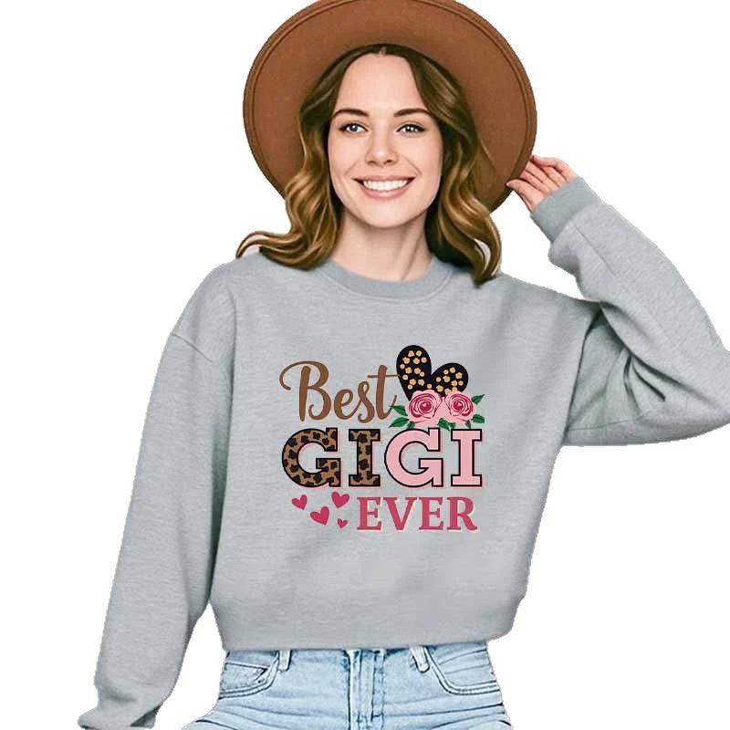 Damen Sweatshirt mit kreativem Gigi-Motiv - Image 4
