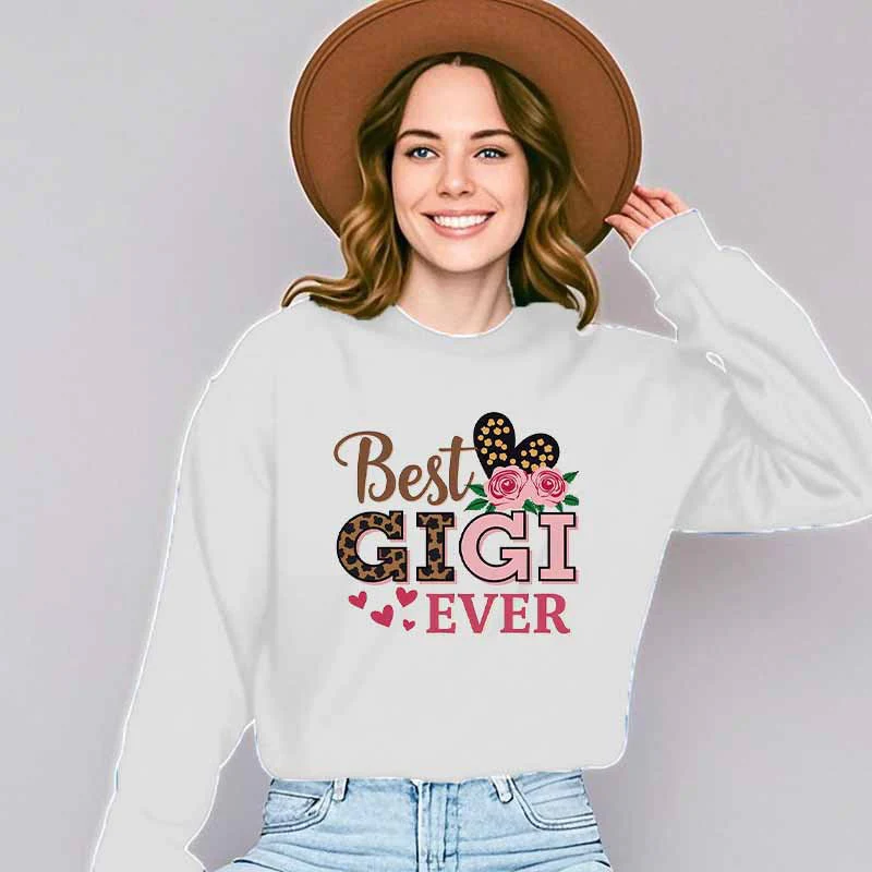 Damen Sweatshirt mit kreativem Gigi-Motiv - Image 7