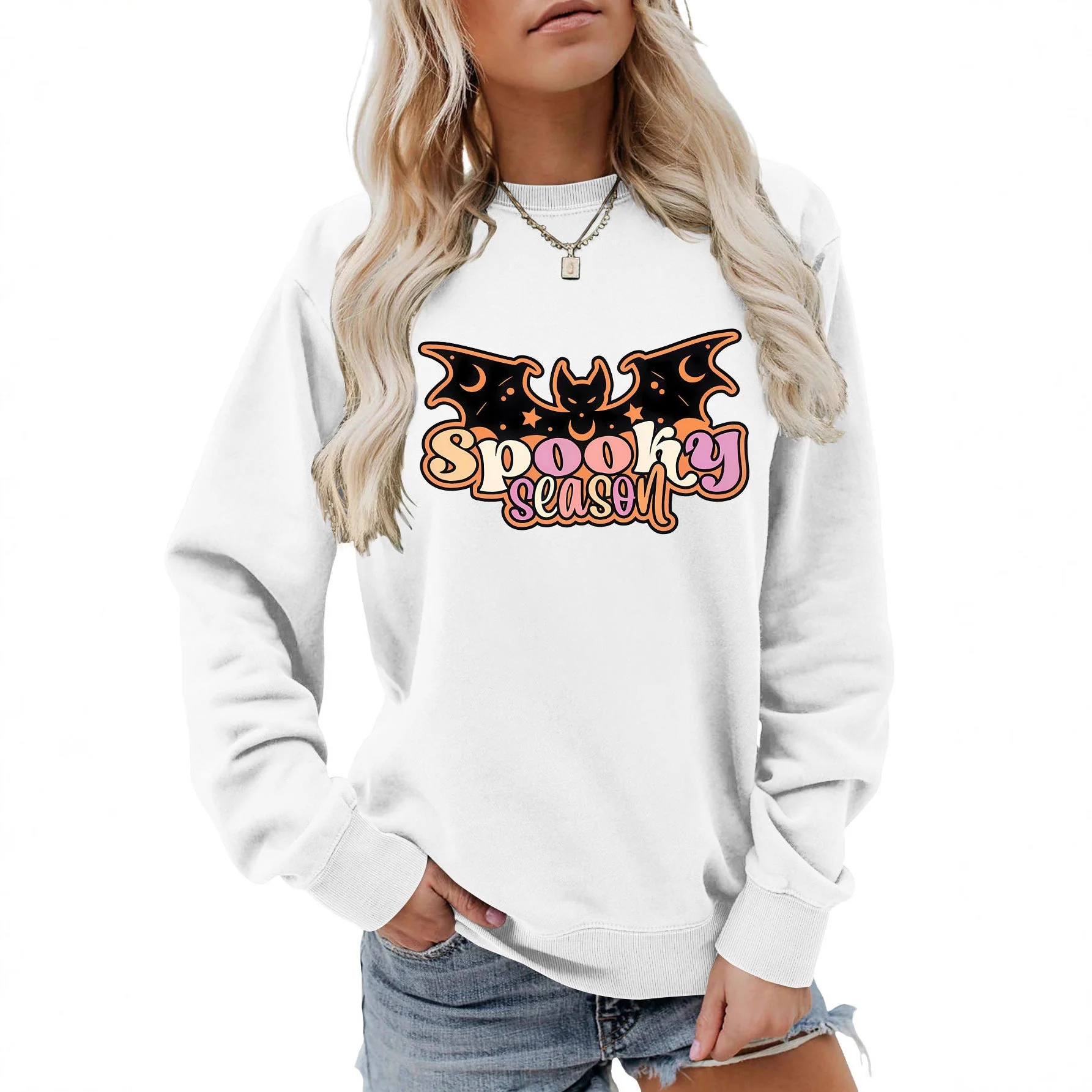 Damen Sweatshirt mit kreativem Halloween-Motiv - Image 2