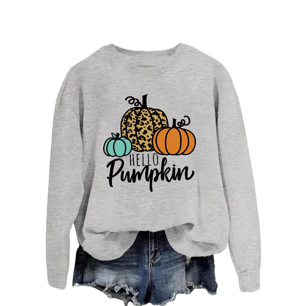 Damen Sweatshirt mit kreativem Herbstmotiv und lässigem Schnitt