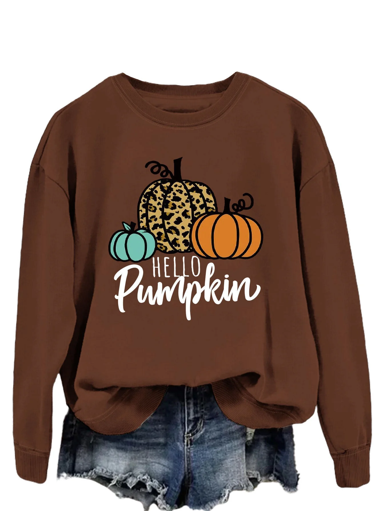 Damen Sweatshirt mit kreativem Herbstmotiv und lässigem Schnitt - Image 12
