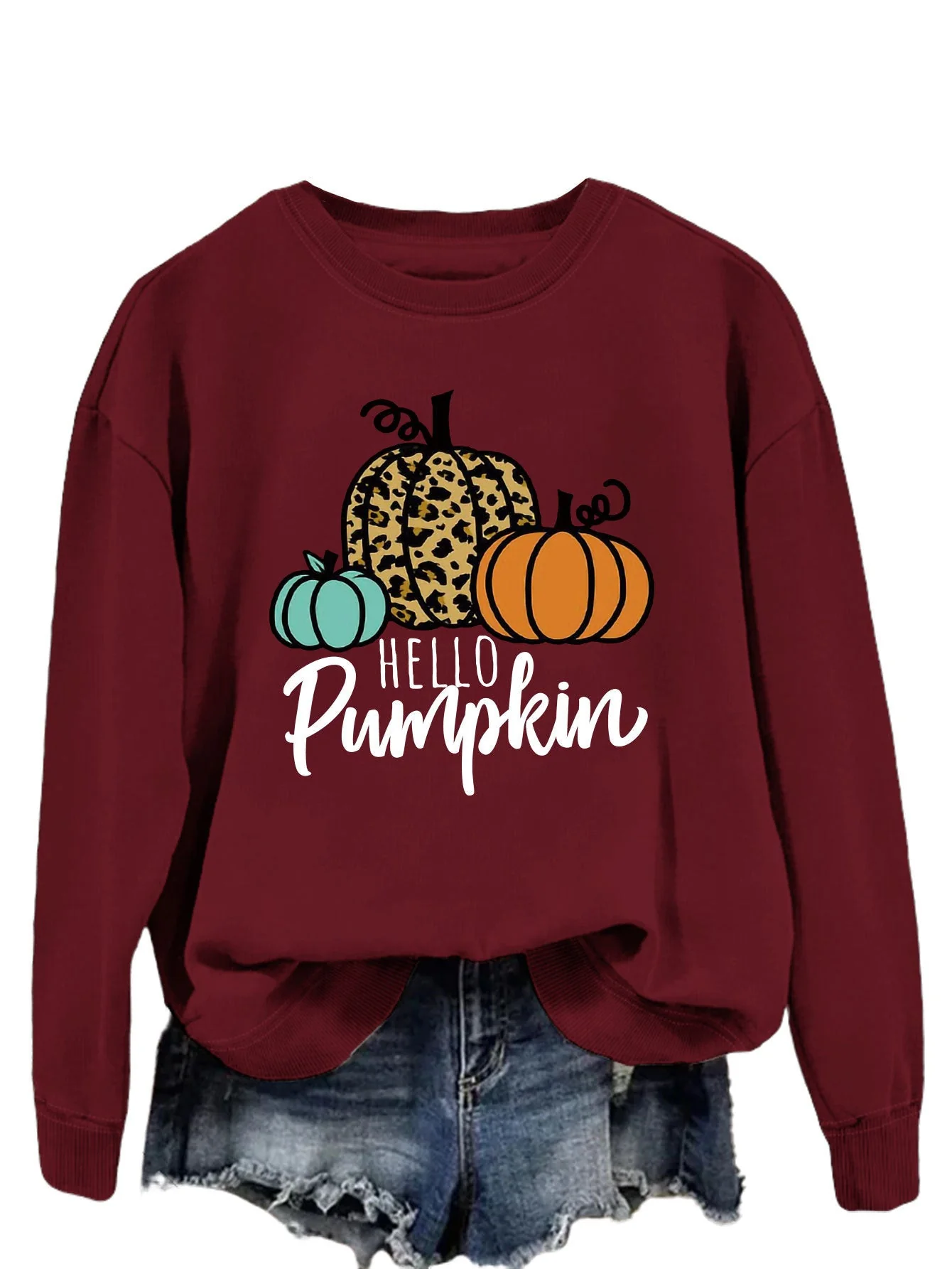 Damen Sweatshirt mit kreativem Herbstmotiv und lässigem Schnitt - Image 8