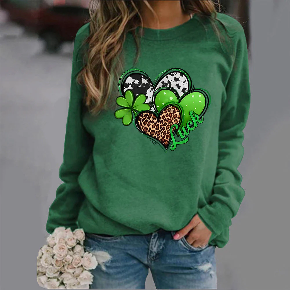 Damen Sweatshirt mit kreativem Herzdesign und auffälligem Motiv