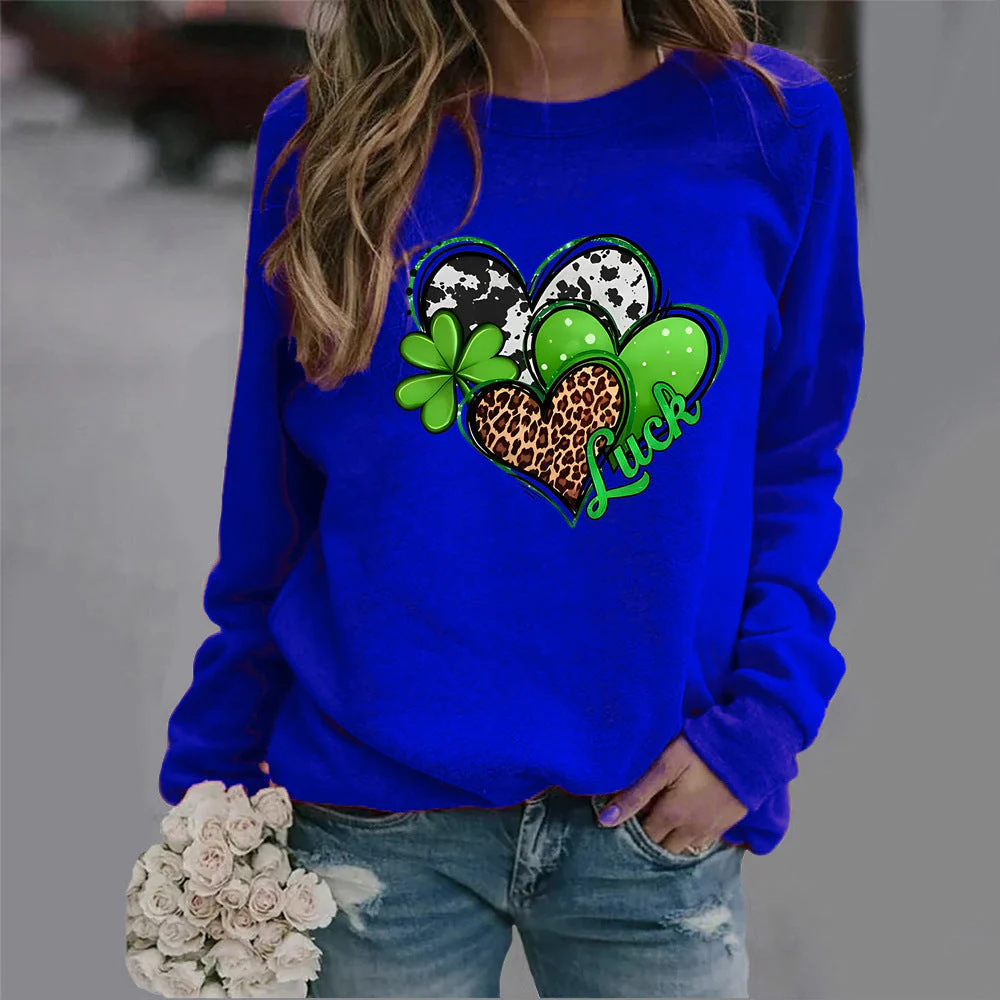 Damen Sweatshirt mit kreativem Herzdesign und auffälligem Motiv - Image 3
