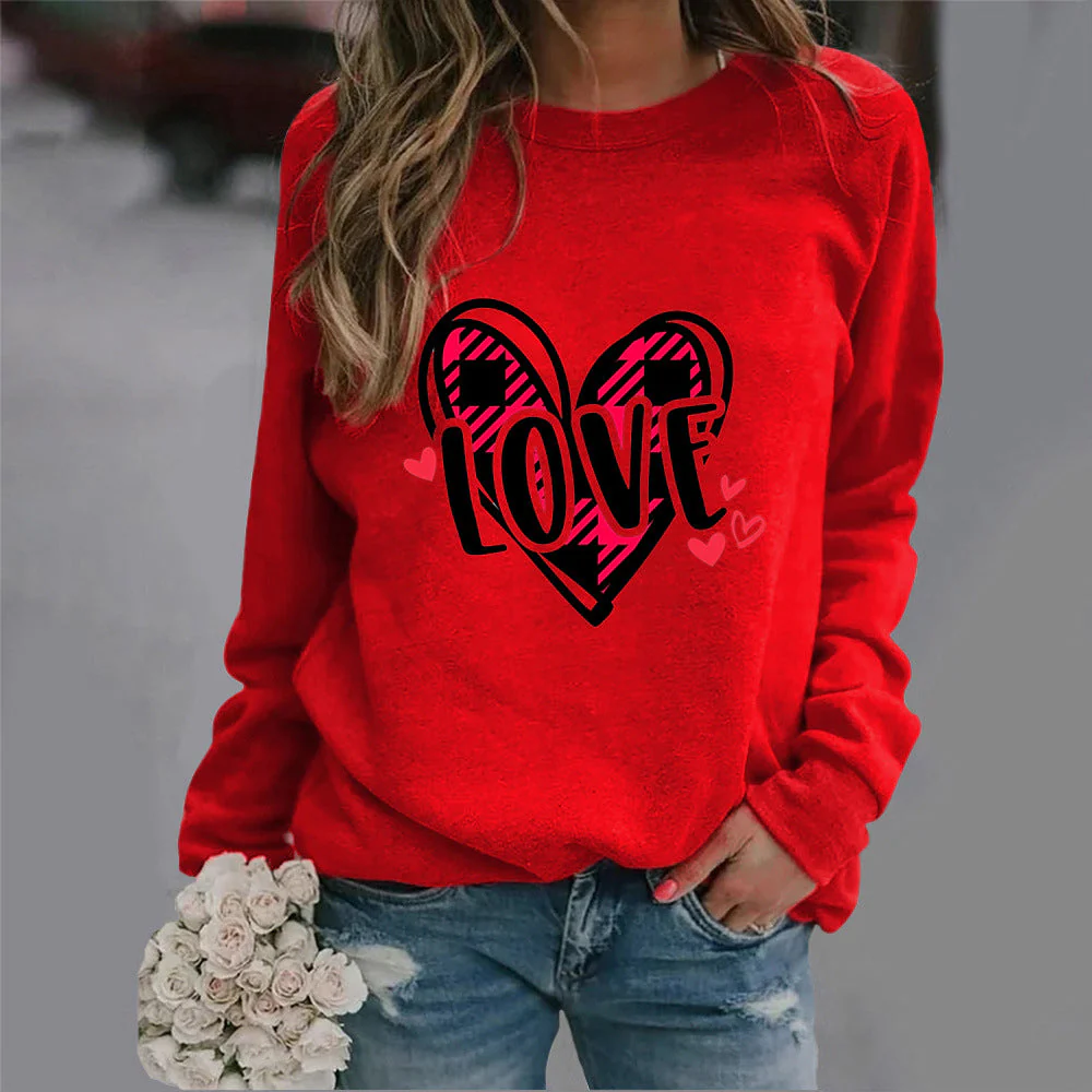 Damen Sweatshirt mit kreativem Herzdesign und lässigem Schnitt - Image 12