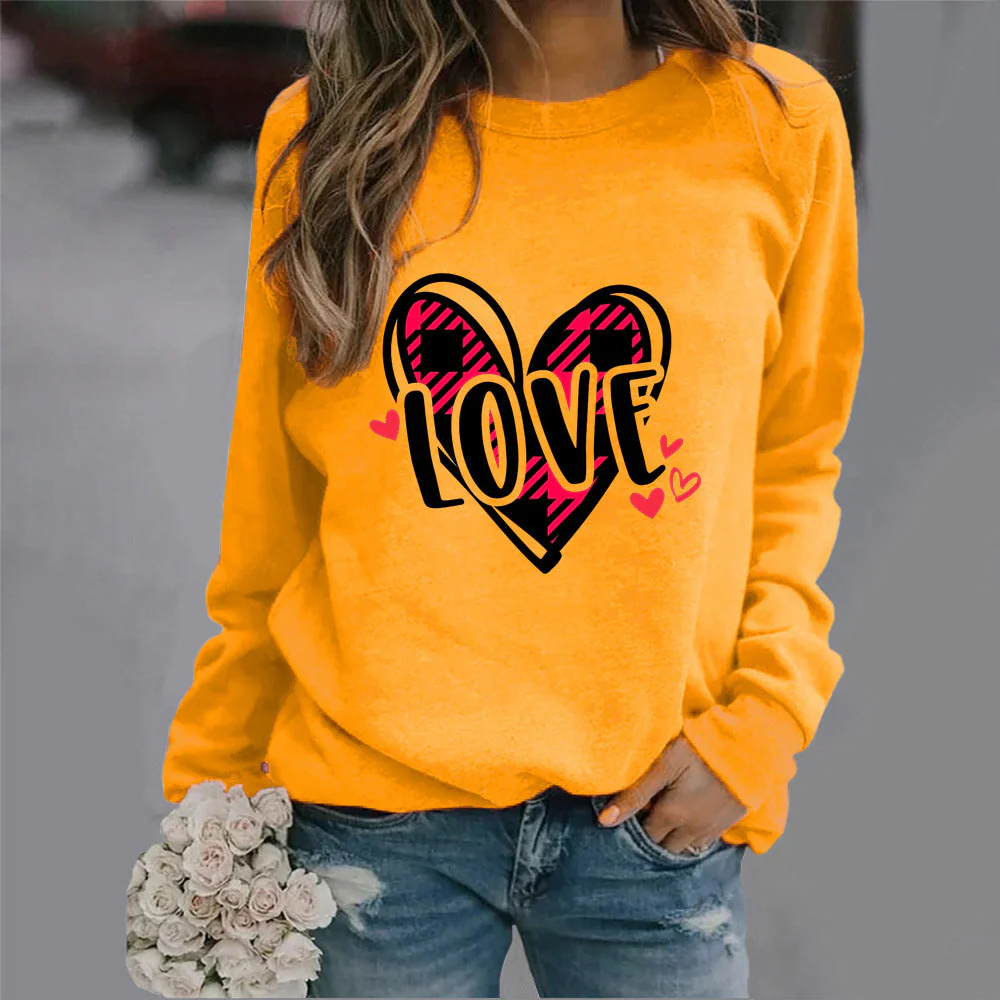 Damen Sweatshirt mit kreativem Herzdesign und lässigem Schnitt - Image 6