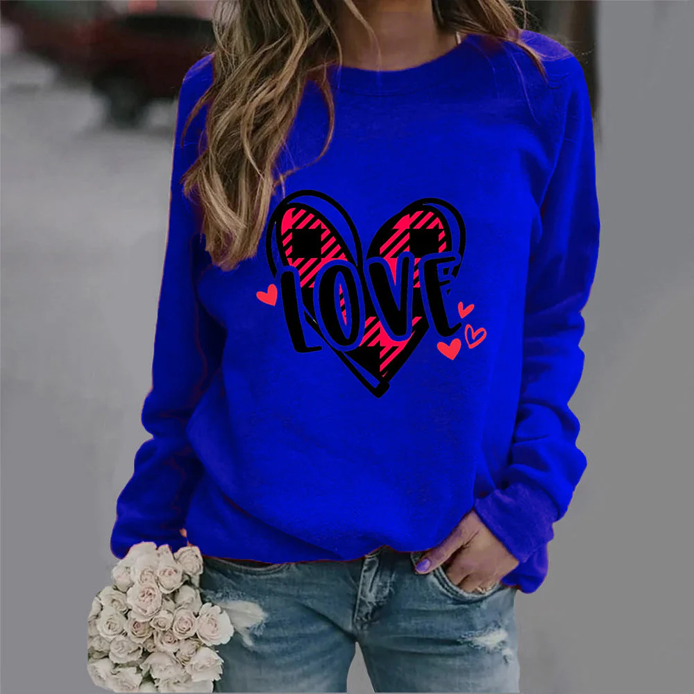 Damen Sweatshirt mit kreativem Herzdesign und lässigem Schnitt - Image 9