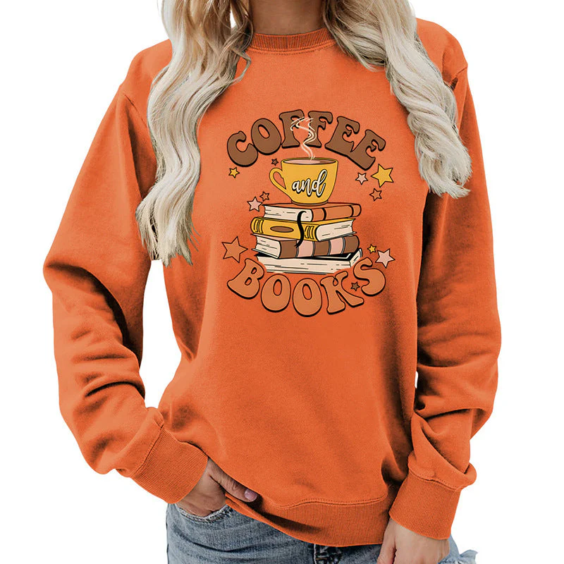 Damen Sweatshirt mit kreativem Kaffeebuch-Design - Image 11