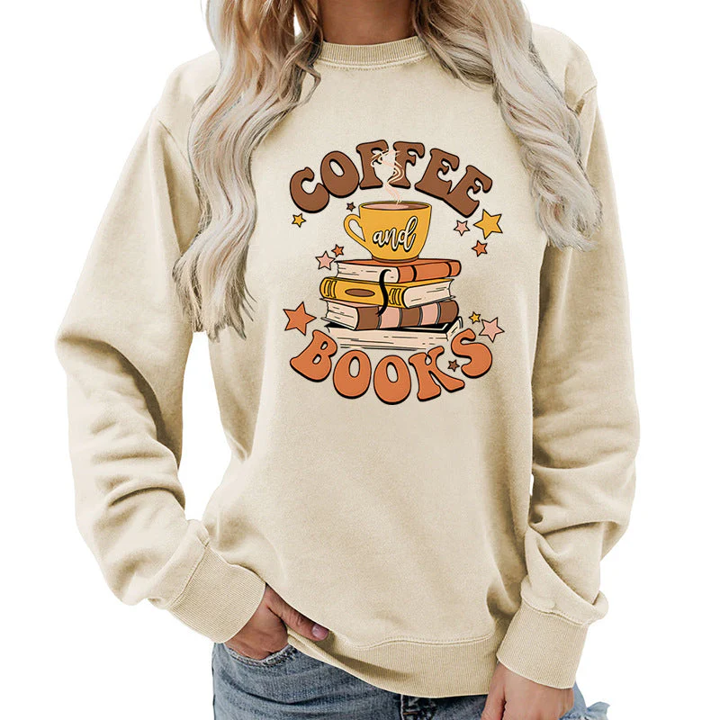 Damen Sweatshirt mit kreativem Kaffeebuch-Design - Image 12