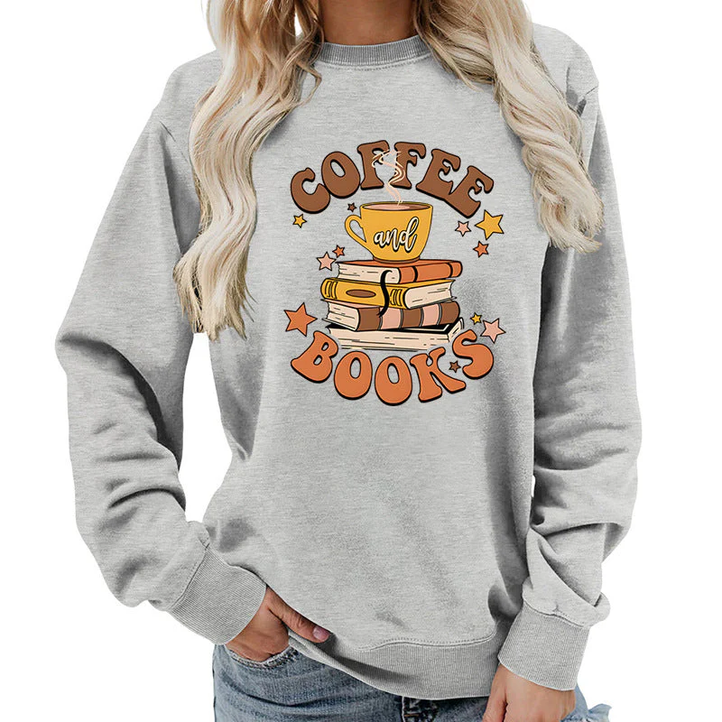 Damen Sweatshirt mit kreativem Kaffeebuch-Design - Image 5