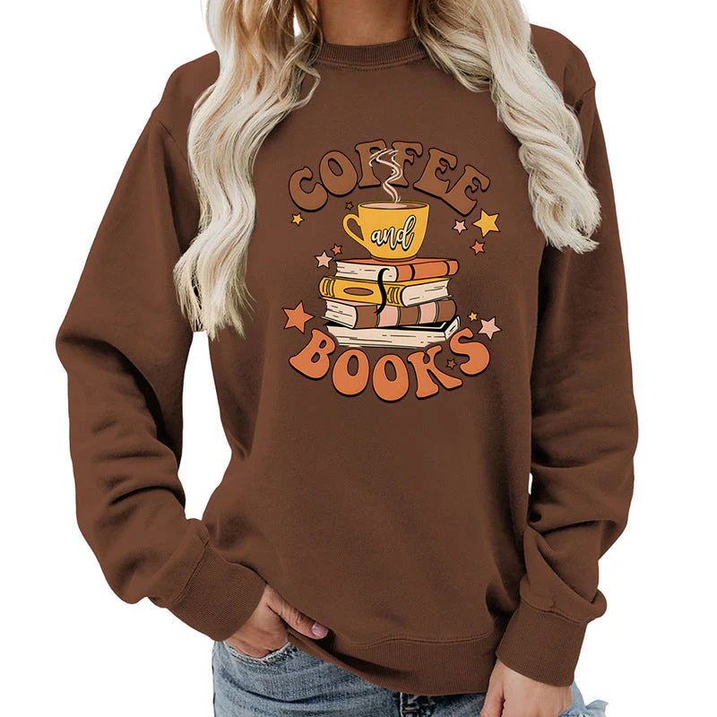 Damen Sweatshirt mit kreativem Kaffeebuch-Design - Image 9