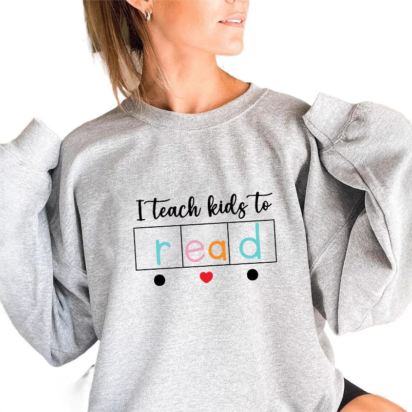 Damen Sweatshirt mit kreativem Lehrmotiv - Image 4