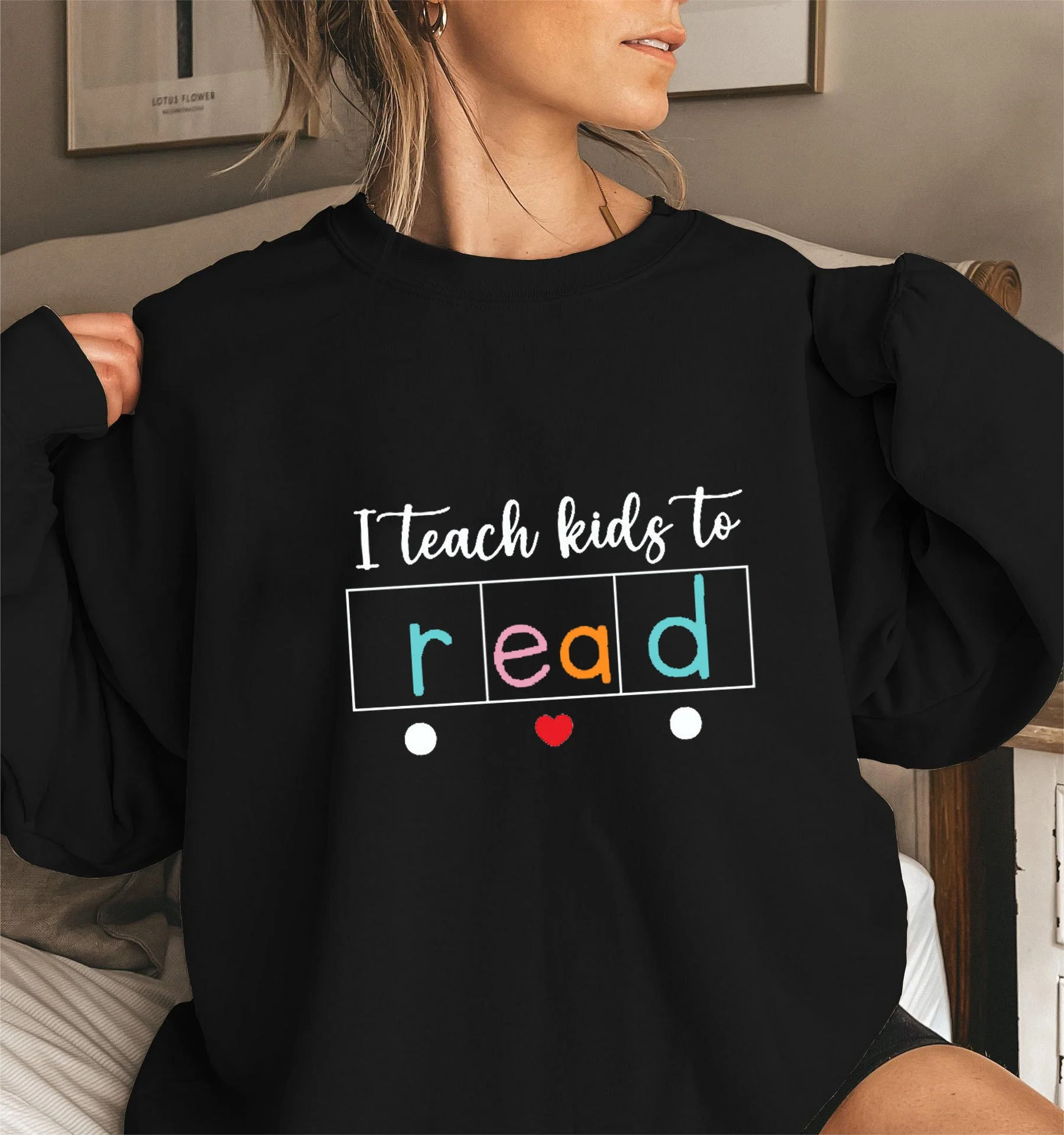Damen Sweatshirt mit kreativem Lehrmotiv - Image 6