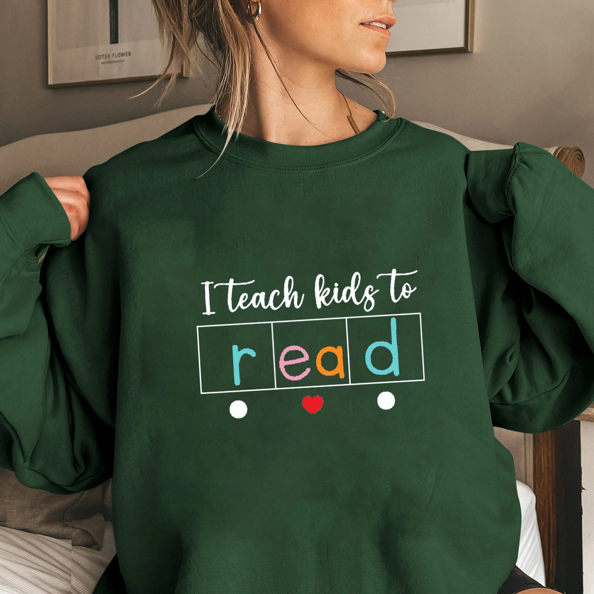 Damen Sweatshirt mit kreativem Lehrmotiv - Image 9