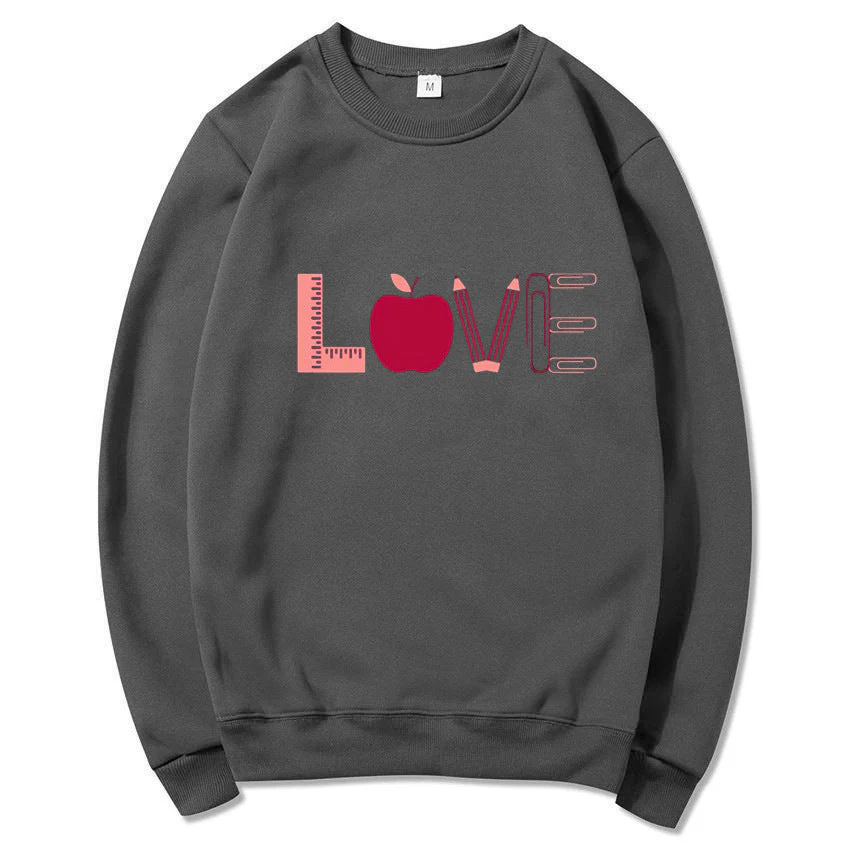 Damen Sweatshirt mit kreativem Love-Motiv - Image 14