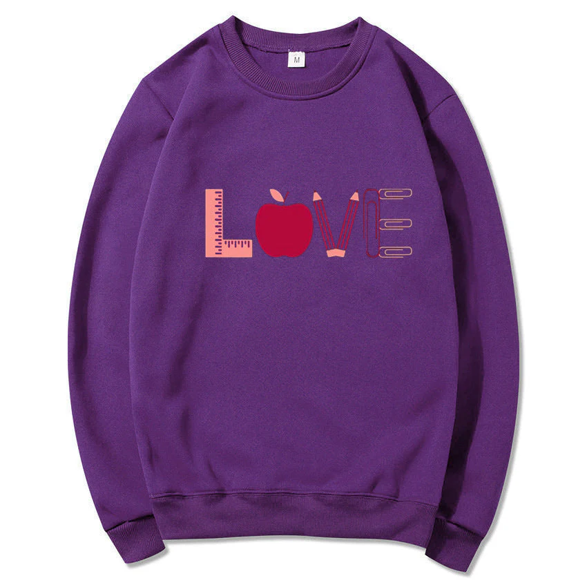 Damen Sweatshirt mit kreativem Love-Motiv - Image 15