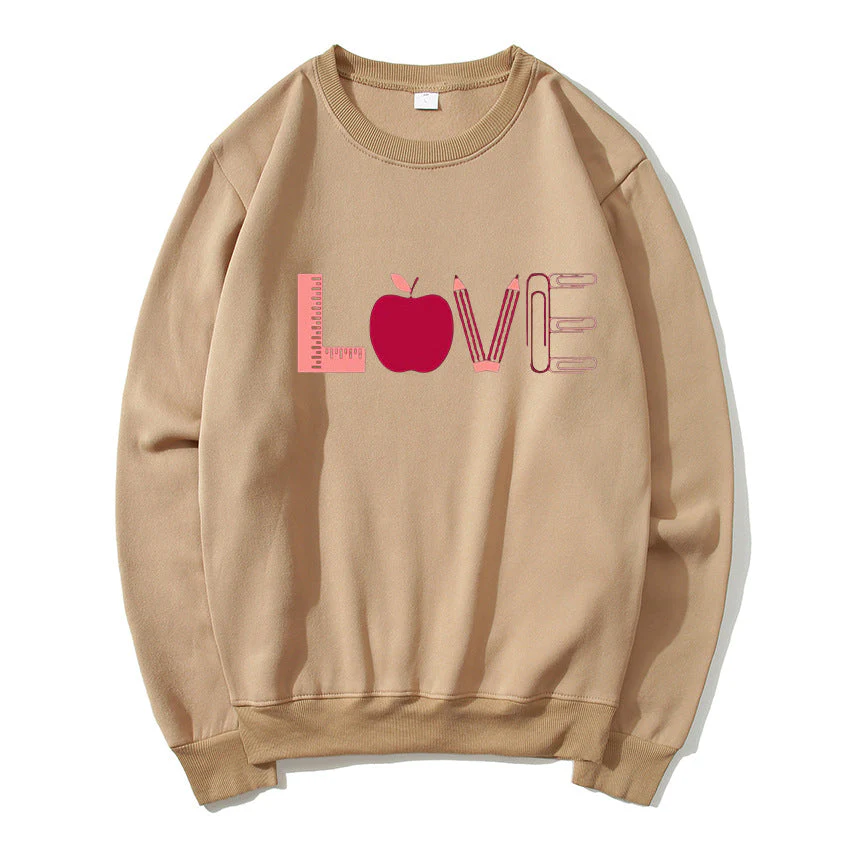 Damen Sweatshirt mit kreativem Love-Motiv - Image 17