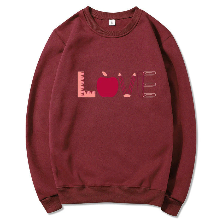Damen Sweatshirt mit kreativem Love-Motiv - Image 19